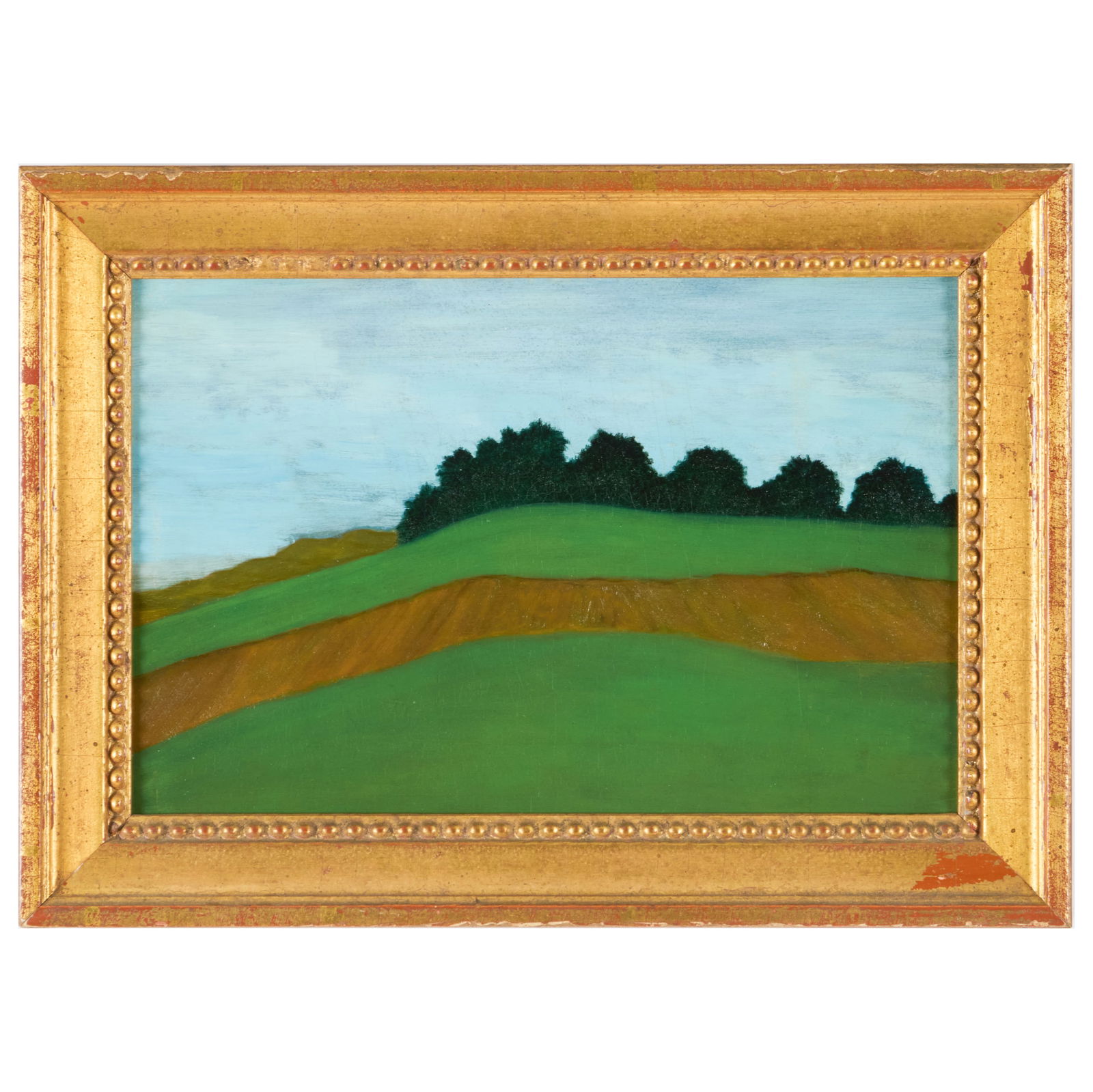 Emile Branchard (1881-1938): Imaginary Landscape: Emile Branchard (1881-1938): Imaginary LandscapeOil on artist board, unsigned, inscribed 'Emile Branchard' on the reverse, with label from Davis & Langdale Company, NY.8 x 12 in., 10 1/2 x 14 1/2 in.