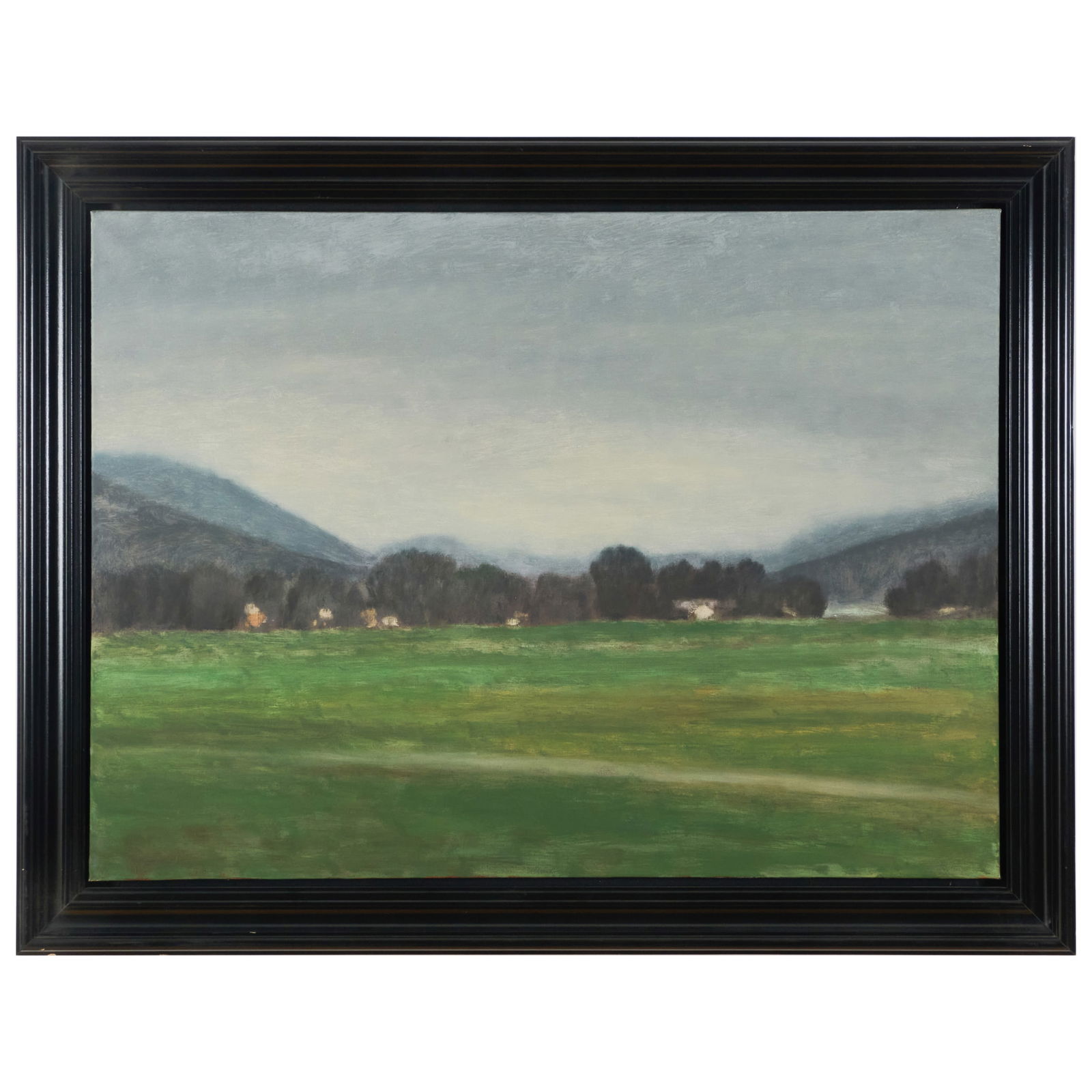 American School: Landscape wIth Mauve Hills: American School: Landscape wIth Mauve HillsOil on canvas, unsigned.28 x 38 in., 34 x 44 in. (frame).The Collection of Alan and Marilyn Bergman.