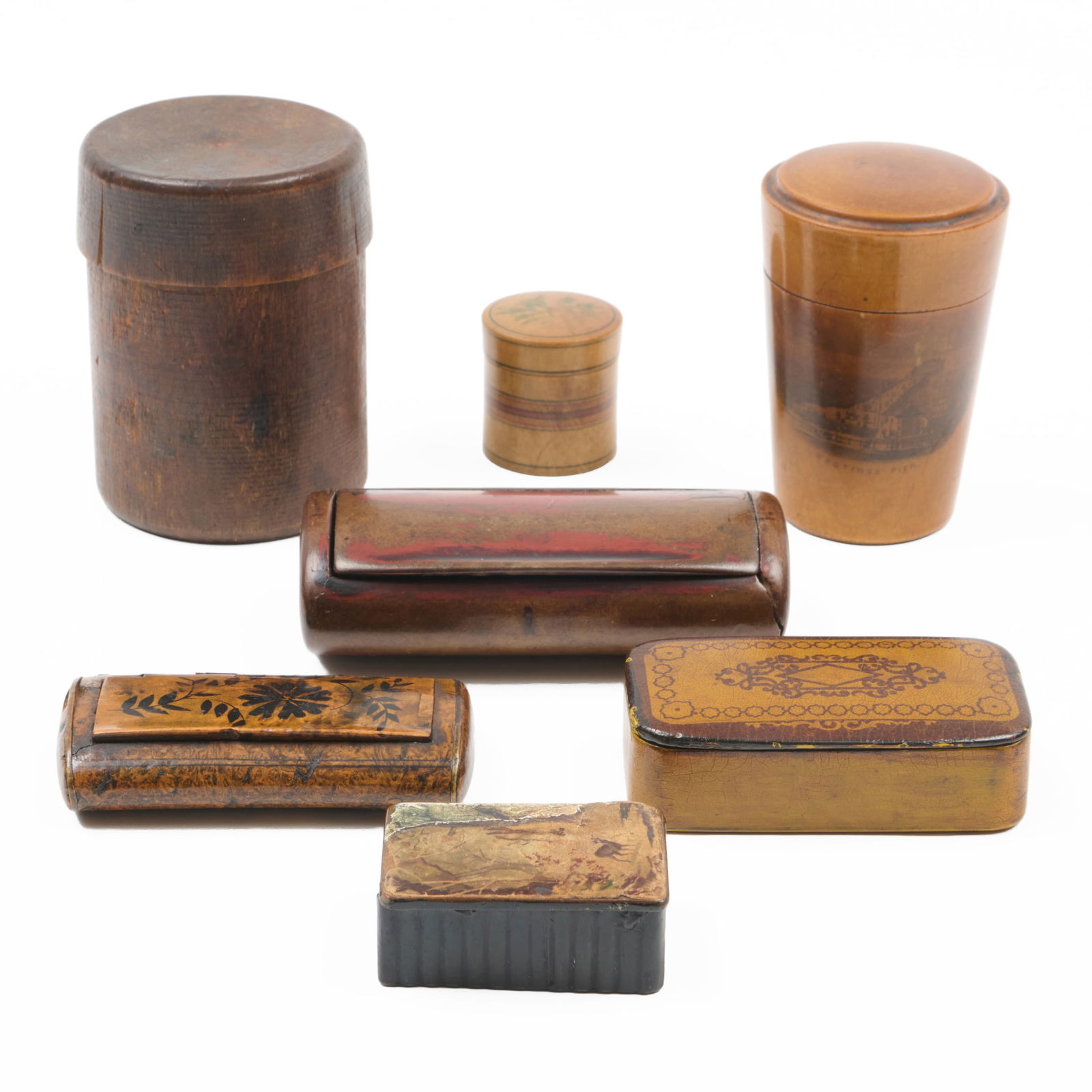 Group of Seven Painted Wooden Boxes (1 of 20)