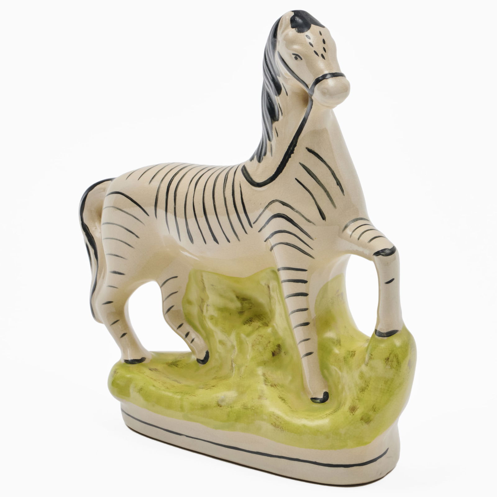 Staffordshire Model of a Zebra: Staffordshire Model of a Zebra Unmarked.8 1/2 x 7 1/2 x 2 1/4 in. The Collection of Alan and Marilyn Bergman.