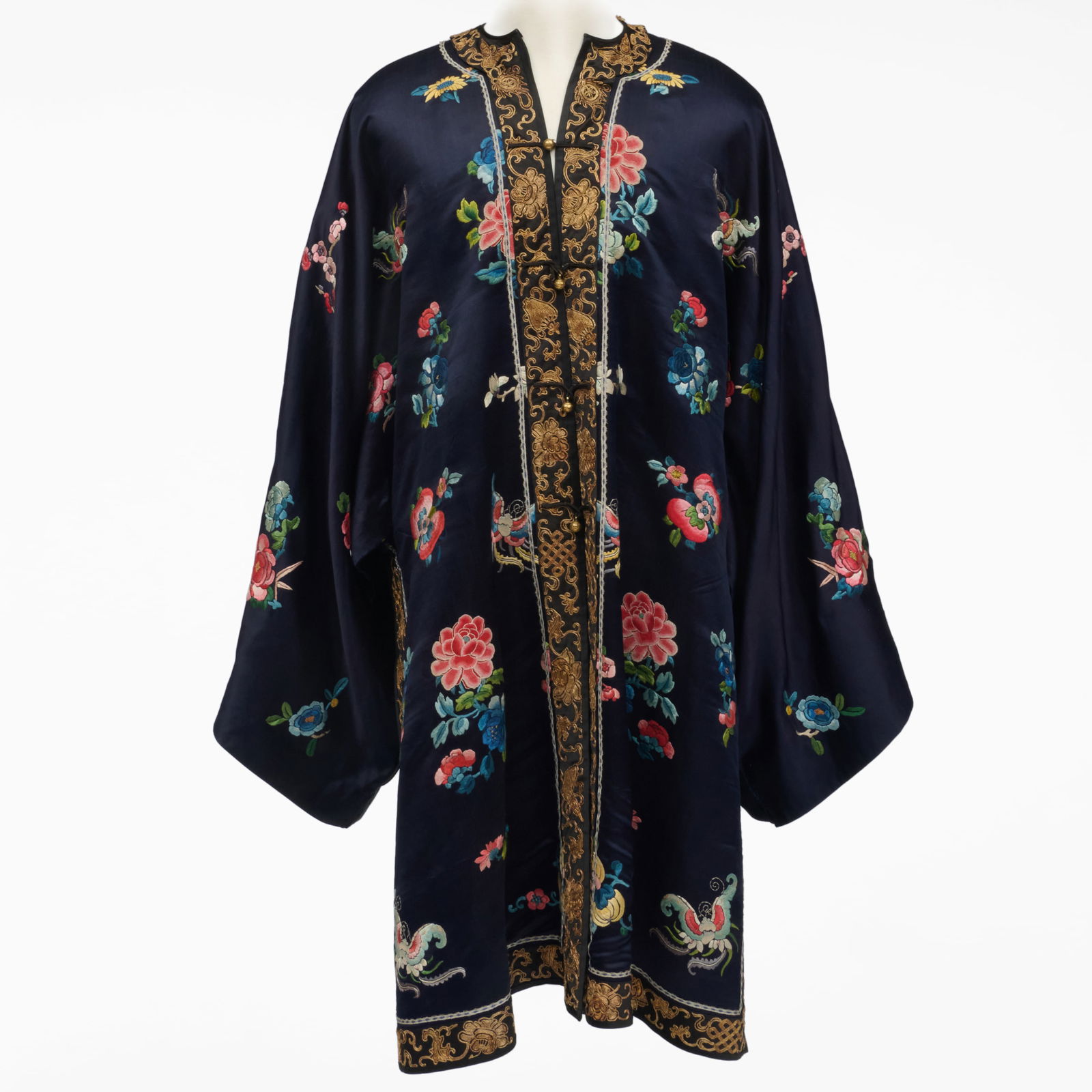 Three Embroidered and Embellished Satin Jackets: Three Embroidered and Embellished Satin Jackets Worn by Marilyn Bergman to various events, including a holiday celebration at The White House with George and Barbara Bush, 2008. Black Satin embroidere