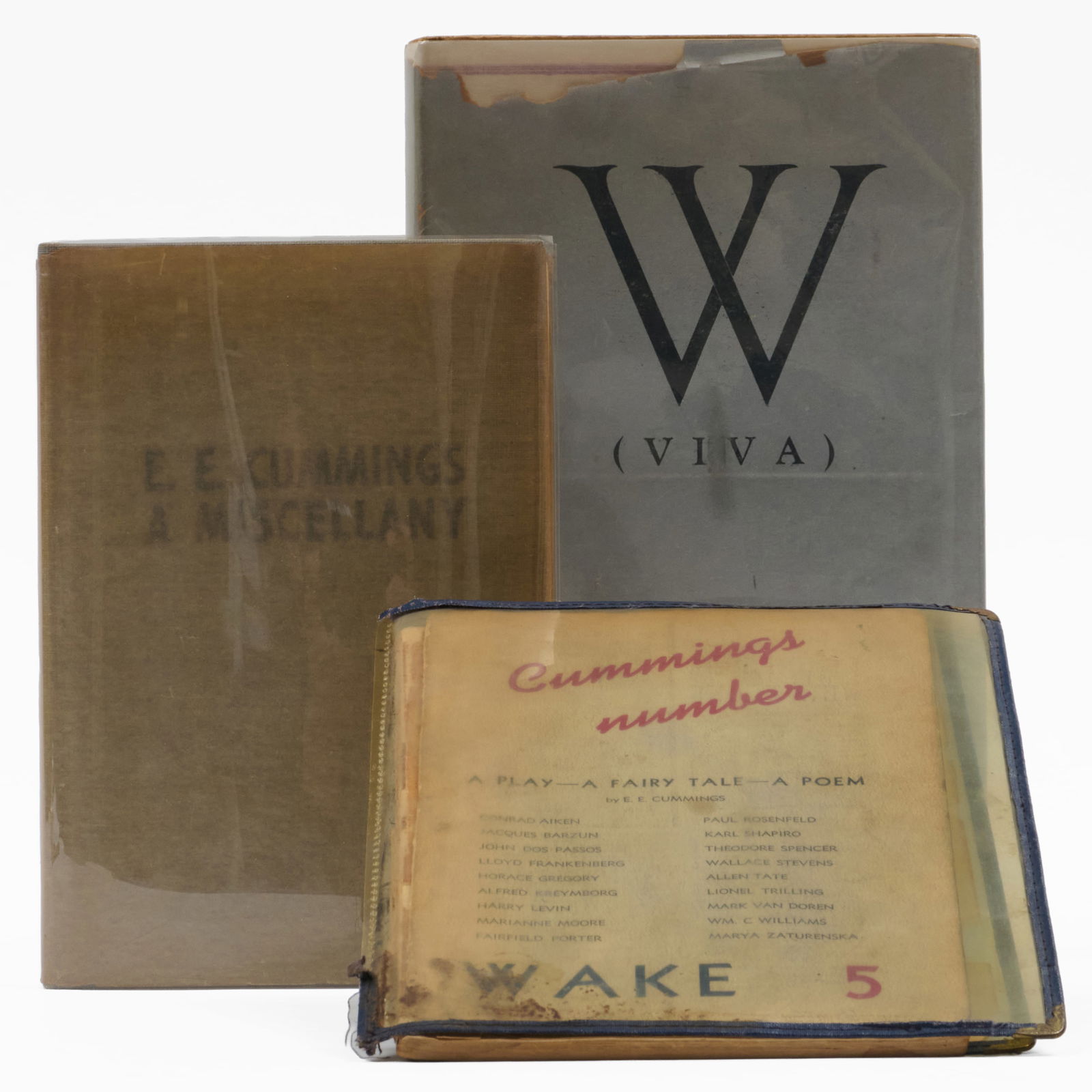 e. e. cummings (1894-1962): Group of Three Books: e. e. cummings (1894-1962): Group of Three Books Including:A Miscellany, The Argophile Press: New York, 1958. Signed by the author. First Edition numbered 41 of 75.The Harvard Wake, Number 5: A Play-A