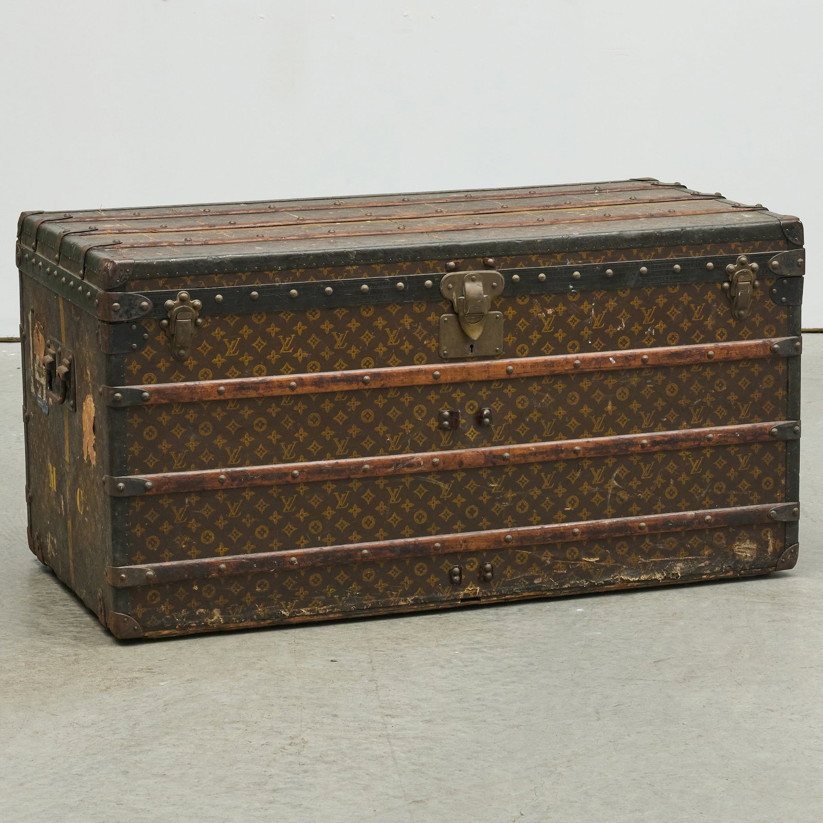 Large Louis Vuitton Leather Trunk (1 of 8)