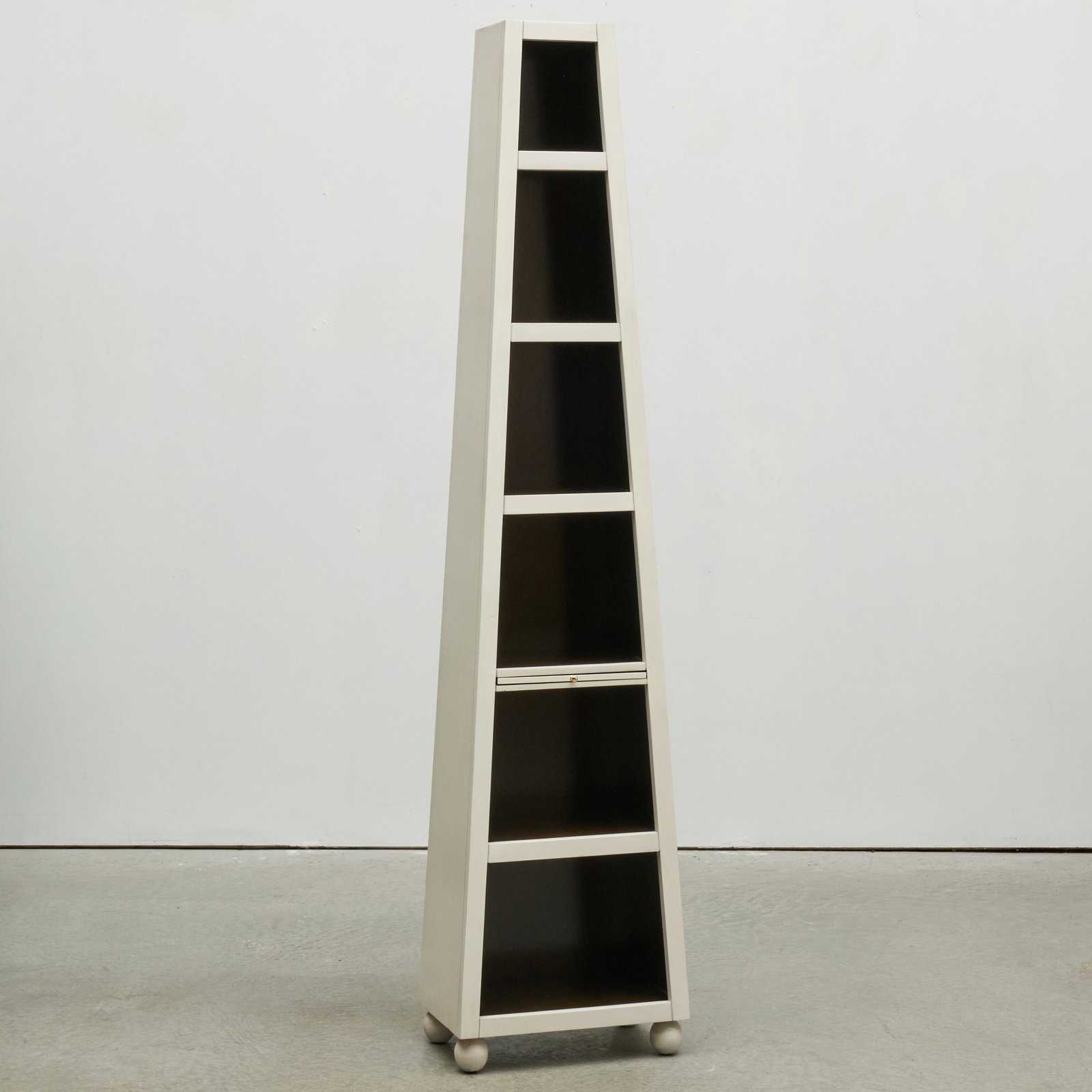 Miles Redd White Painted Wood Obelisk Bookcase (1 of 9)