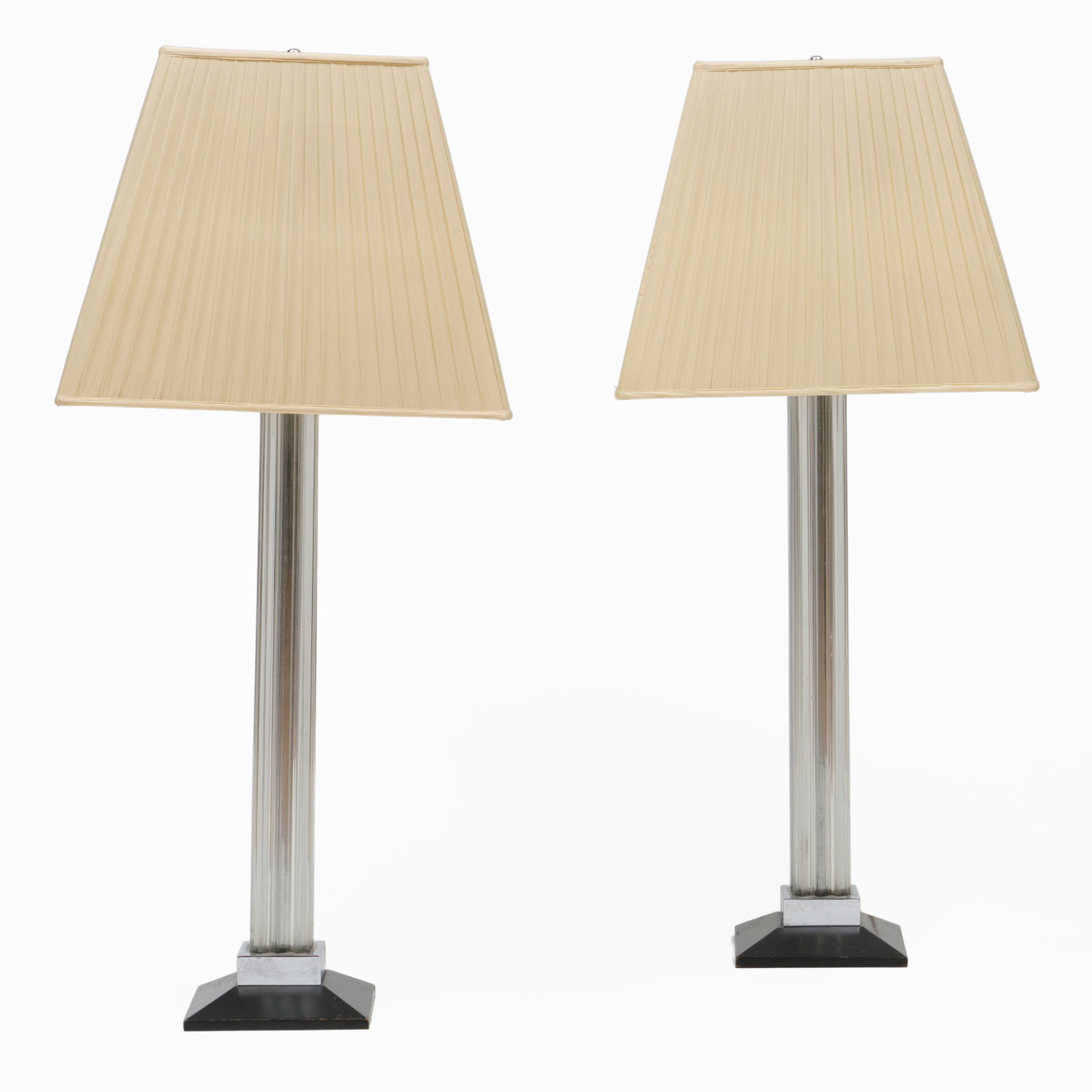 Pair of Art Deco Acrylic Lamps: Pair of Art Deco Acrylic Lamps 33 x 7 1/4 x 7 1/4 in. (to socket). Collection of Barbara Jakobson.