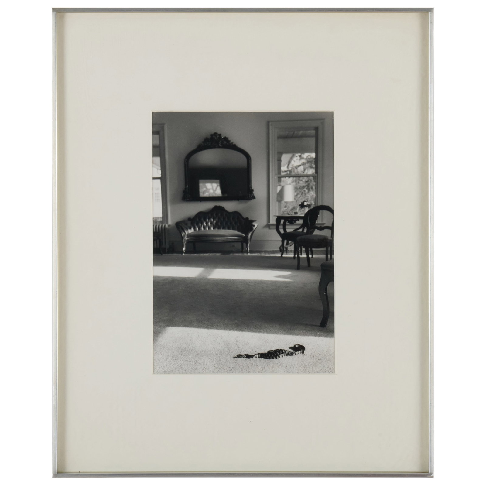 20th Century School: Interior: 20th Century School: Interior Gelatin silver print. 10 x 8 in. (sheet), 17 x 14 in. (frame). Collection of Barbara Jakobson.