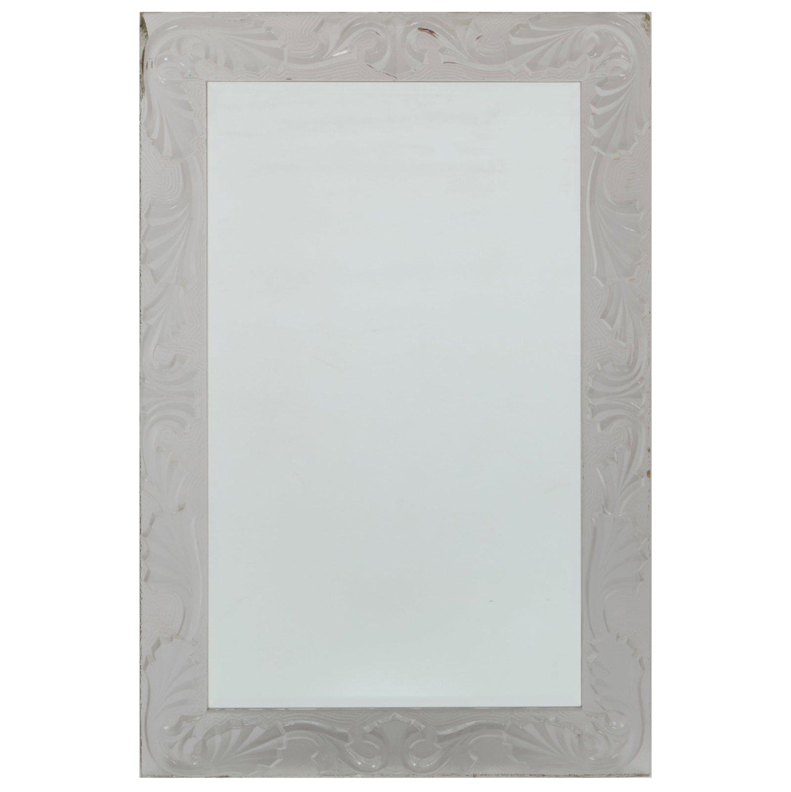 French Art Deco Glass Mirror: French Art Deco Glass Mirror 36 1/2 x 24 1/4 in. Collection of Barbara Jakobson.