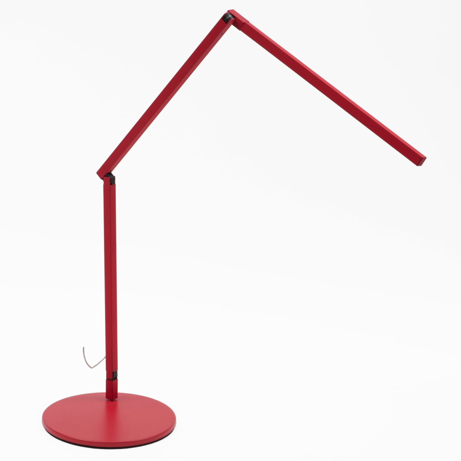 Koncept Z-Bar Mini Red LED Desk Lamp: Koncept Z-Bar Mini Red LED Desk Lamp 21 x 23 x 7 1/2 in. approx. Collection of Barbara Jakobson.