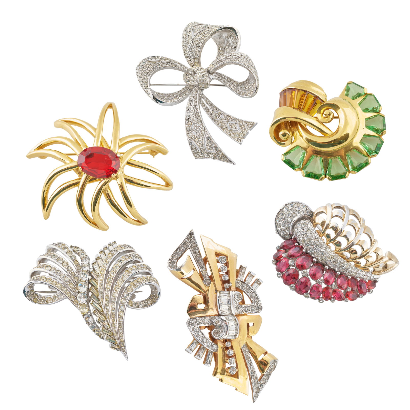 Group of Six Costume Brooches (1 of 20)