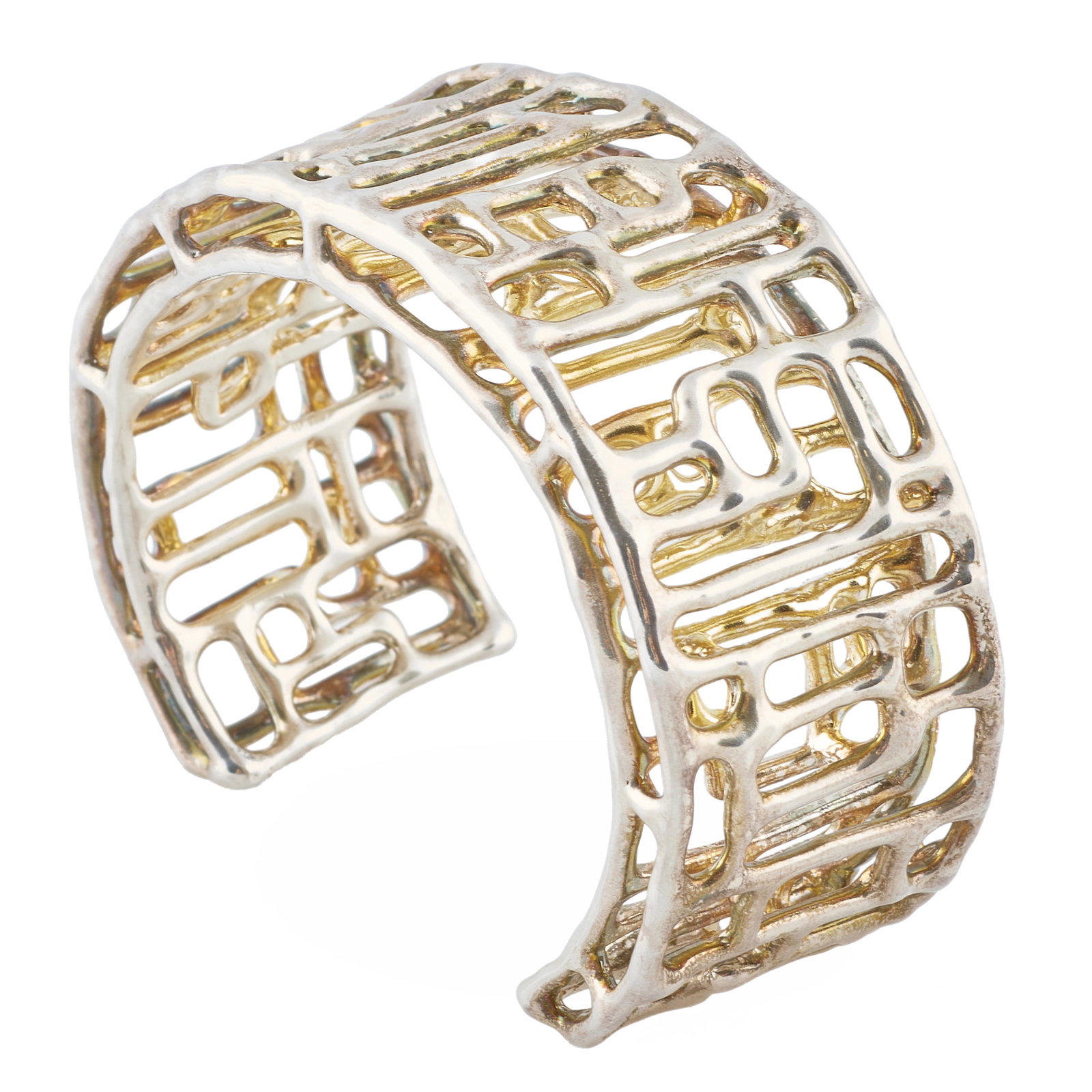 Contemporary Metal Cuff: Contemporary Metal Cuff Unmarked.5 1/2 in. (interior dims.), Collection of Barbara Jakobson.