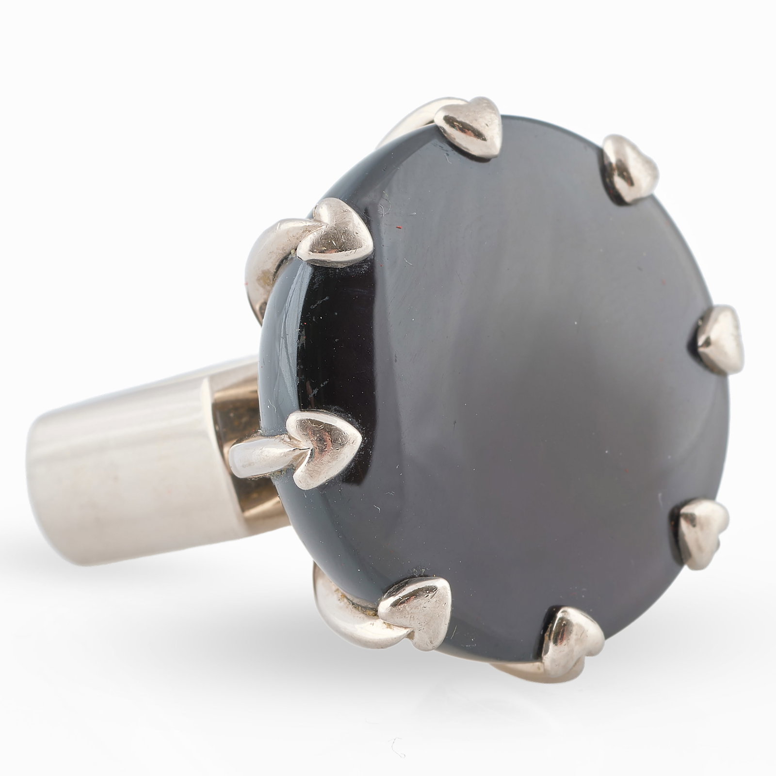Cora Sheibani Black Onyx and 18k White Gold Ring (1 of 7)