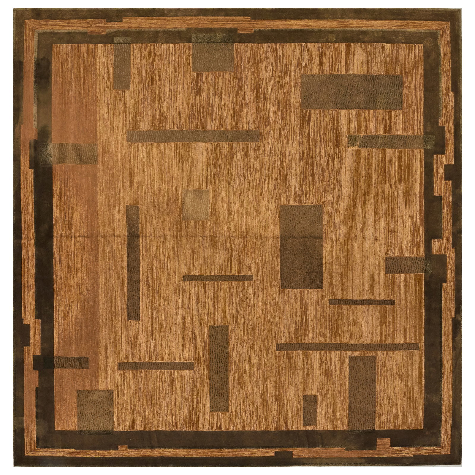 V'Soske Modern Wool and Silk Custom Made Rug: V'Soske Modern Wool and Silk Custom Made Rug Approximately 11 ft. 3 in. x 10 ft. 4 in. The Collection of a Peter Marino Designed Interior, New York.