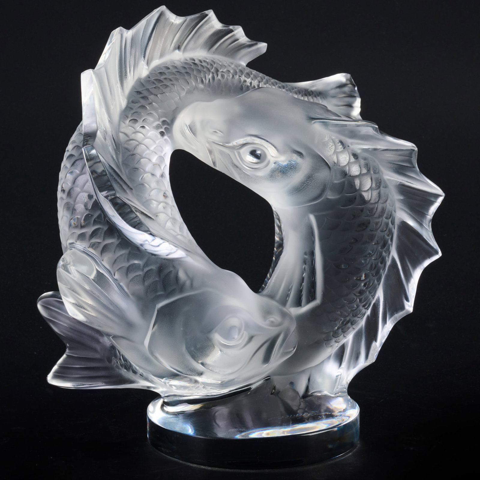Lalique Glass 'Deux Poissons' Sculpure (1 of 10)