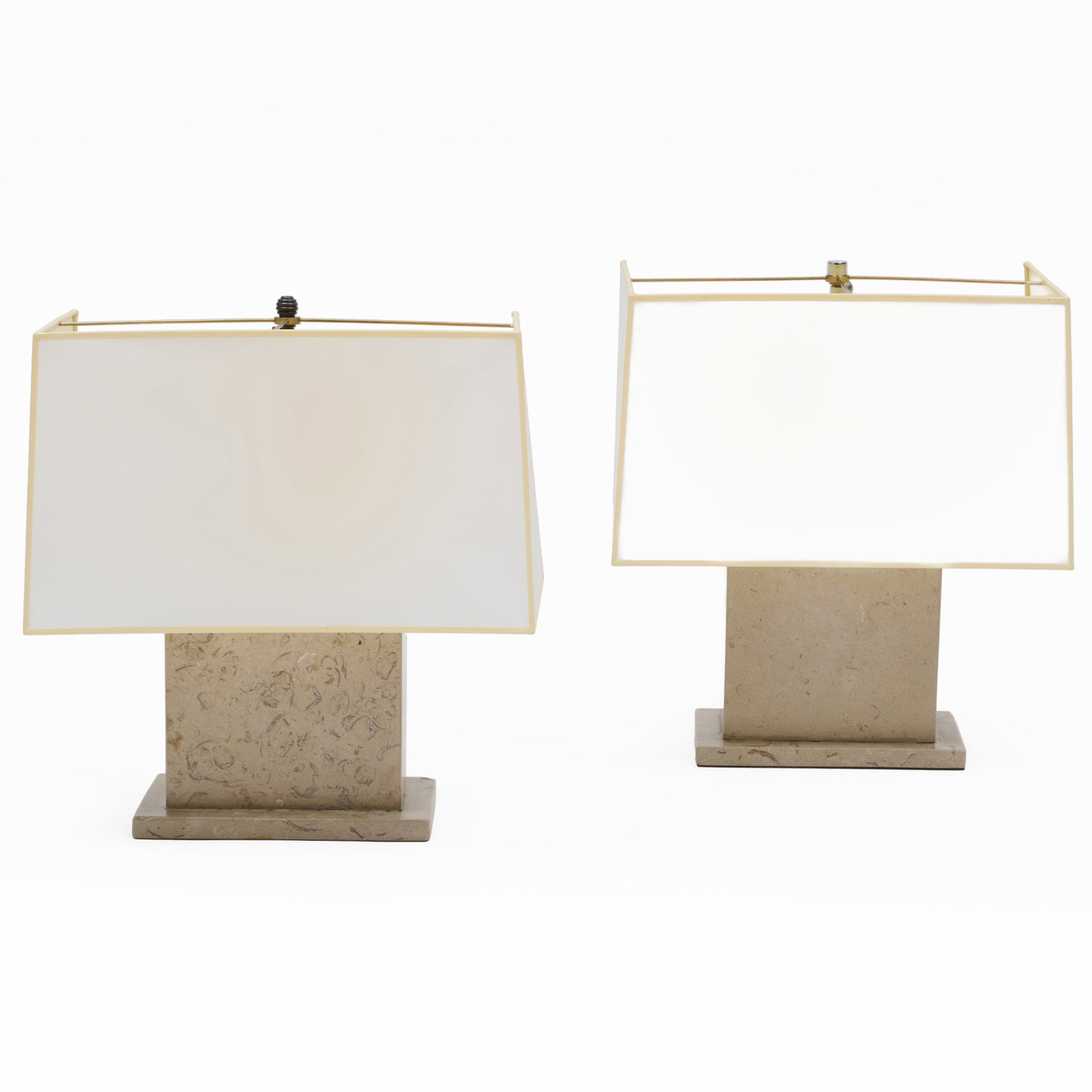 Pair of Modern Fossilized Marble Table Lamps (1 of 7)