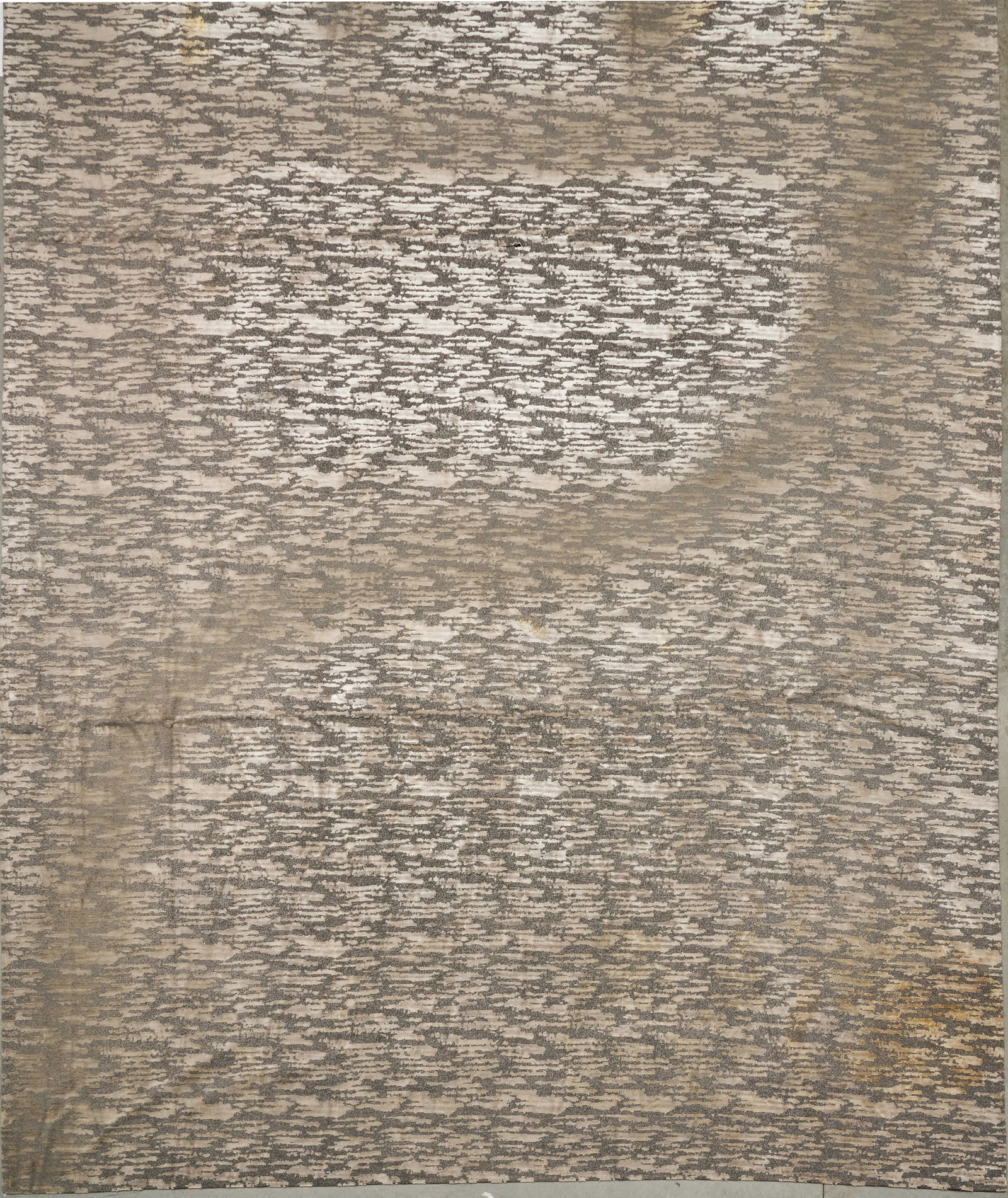 Mark Phillips Wool and Banana Silk Carpet: Mark Phillips Wool and Banana Silk Carpet Approximately 24 ft. 1 in. x 17 ft, 1 in. The Collection of a Peter Marino Designed Interior, New York.