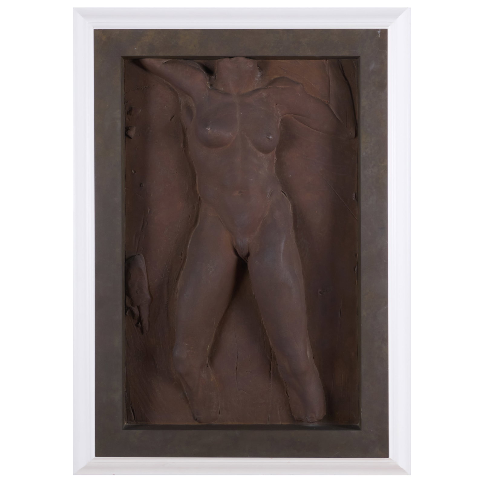Robert Graham (1938-2008): Female Figure Relief: Robert Graham (1938-2008): Female Figure Relief Bronze, unmarked. 31 x 21 1/2 in., 35 1/4 x 25 1/2 in. (frame). The artist.Collection of Irena and Mike Medavoy, Beverly Hills.