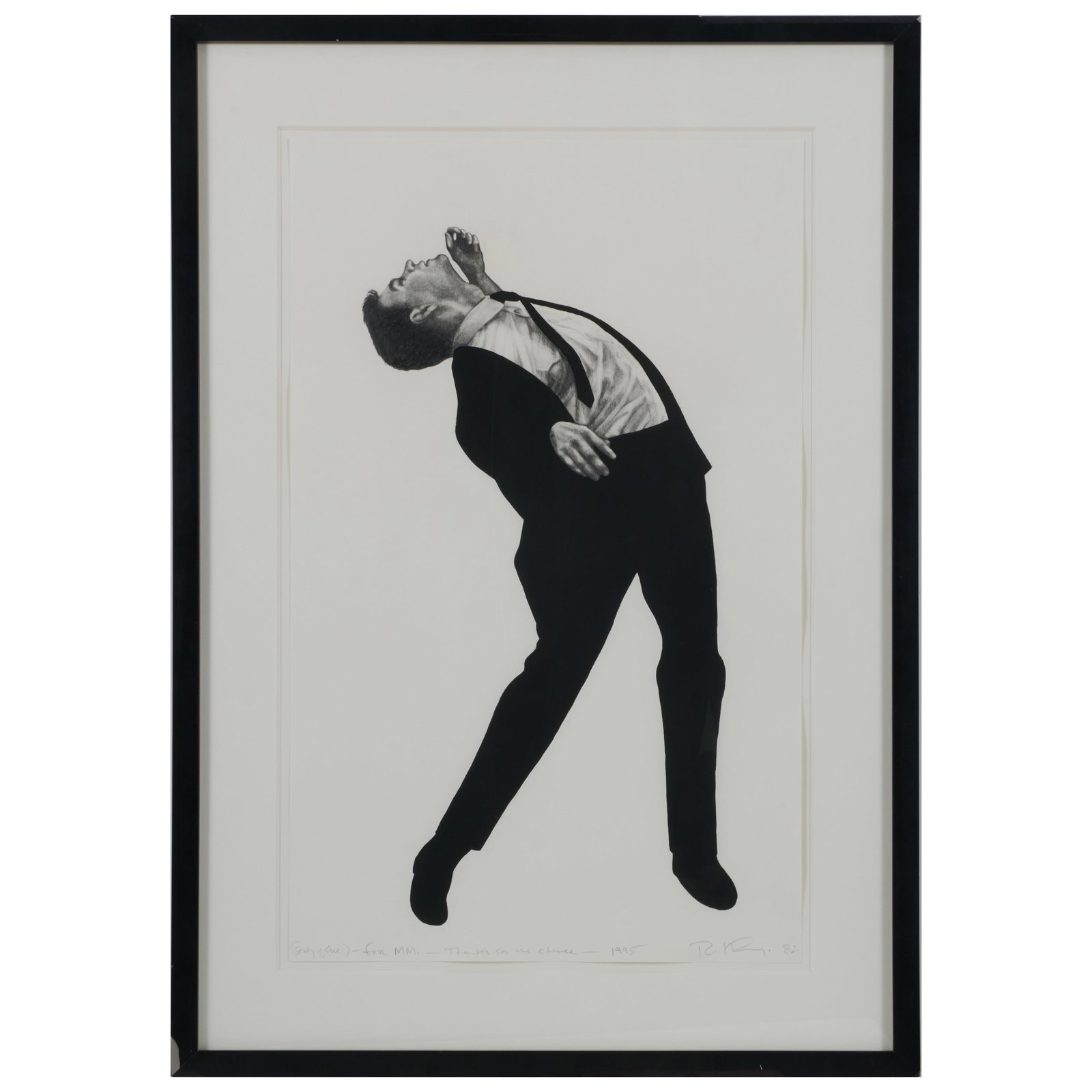 Robert Longo (b. 1953): Study of Eric, from Men in the Cities (1 of 4)