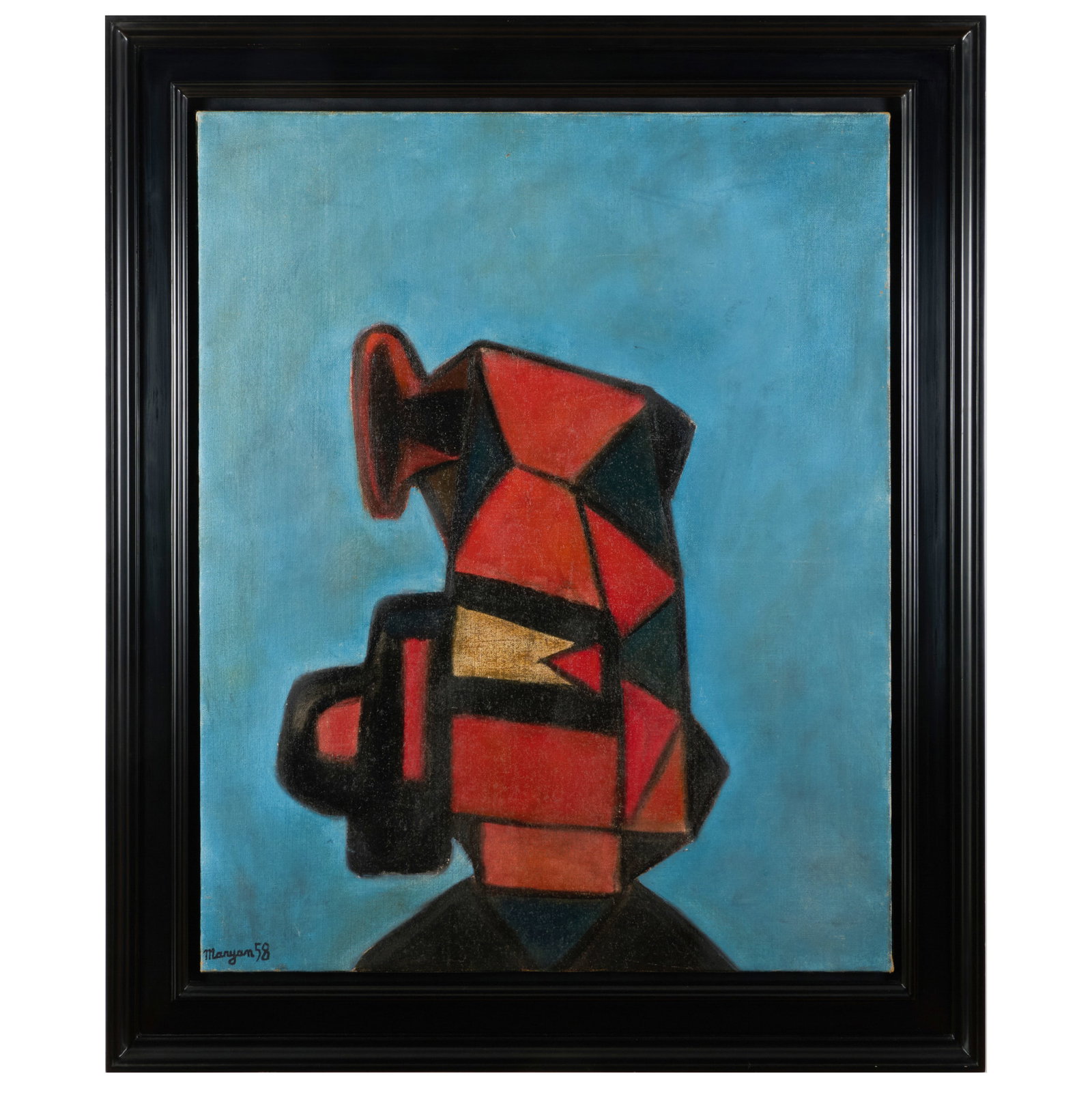 Maryan (1927-1977): Untitled: Maryan (1927-1977): Untitled Oil on canvas, 1958, signed 'Maryan' and dated lower left. 39 1/2 x 31 1/2 in., 48 x 40 in. (frame). Note: Polish artist Maryan, who was previously know