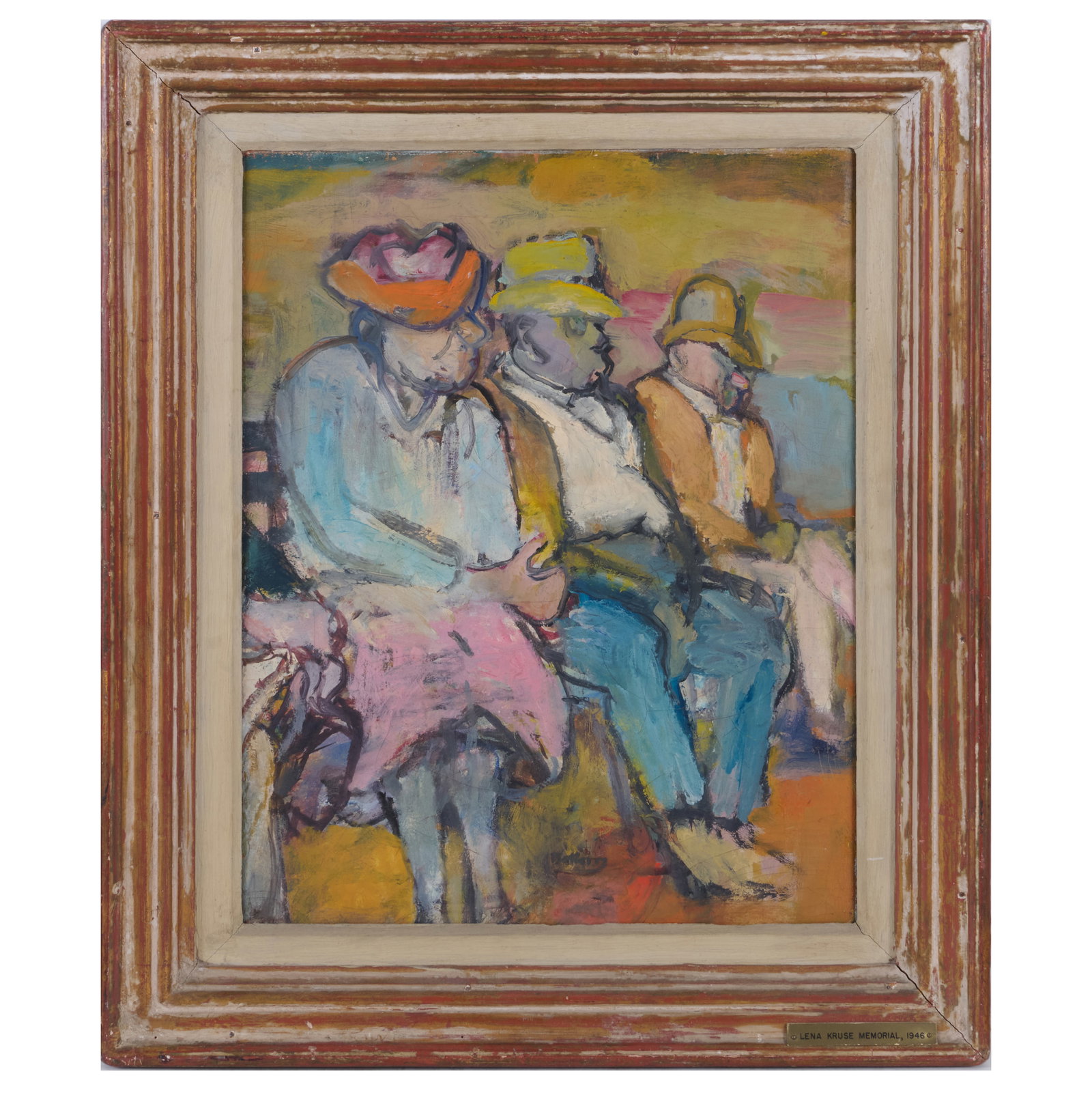 Henry Albert Botkin (1896-1983): Park Bench: Henry Albert Botkin (1896-1983): Park Bench Oil on canvas, 1943, unsigned, with label from Tweed Gallery, University of Minnesota and the Walker Art Center, Minneapolis. 20 x 16 in., 26 x 22in.