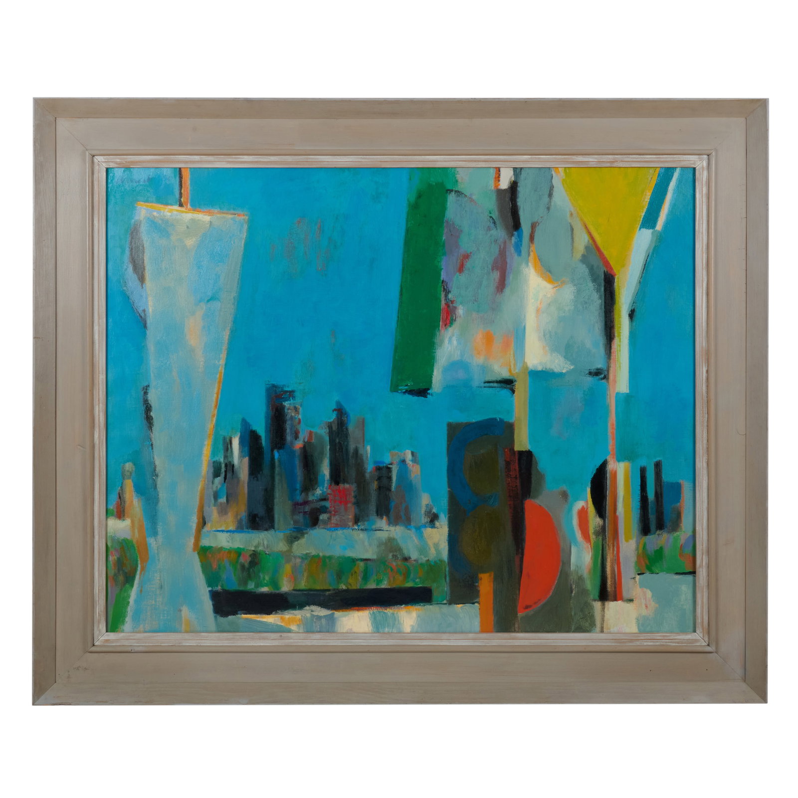 Bernard Patrick Arnest (1917-1986): View of the City Through Signs: Bernard Patrick Arnest (1917-1986): View of the City Through Signs Oil on canvas, 1950, signed 'Arnest' and dated upper left, signed and titled on the stretcher, with label from Walker Art Center,