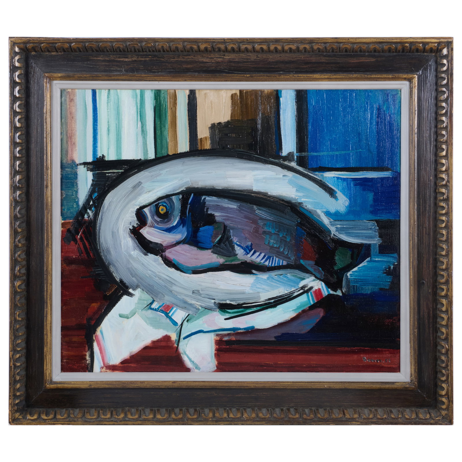 Ben Benn (1884-1983): Black Fish on Platter (1 of 4)