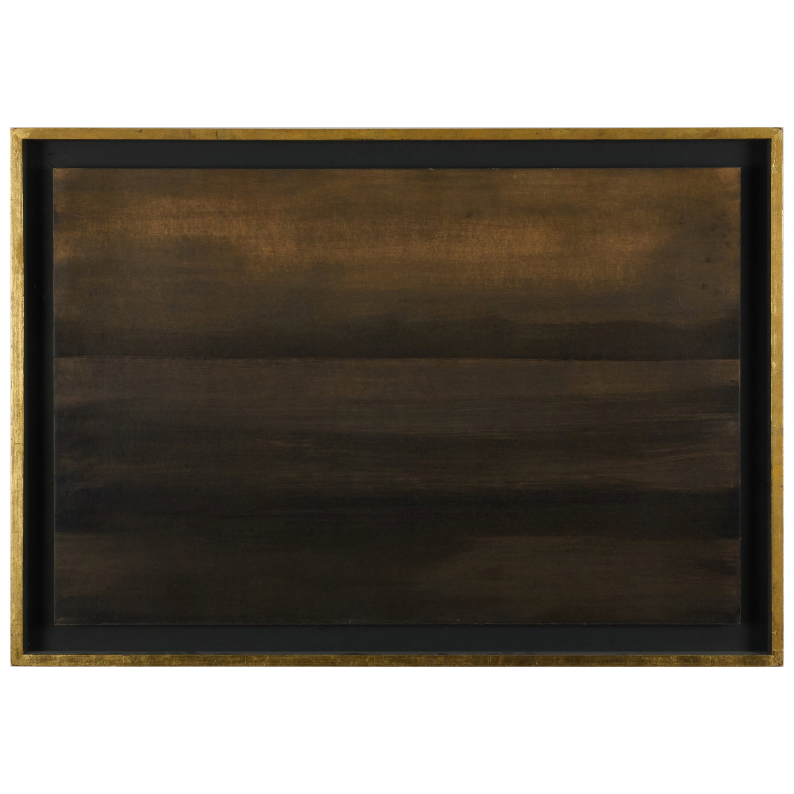 Augustus Peck (1906-1975): Dawn: Augustus Peck (1906-1975): Dawn Oil on pulp board, signed 'Augustus Peck' lower right, with label from Howard Wise Gallery, Cleveland and Walker Art Center, Minneapolis. 20 x 30 1/4 in., 23 1/2 x 33