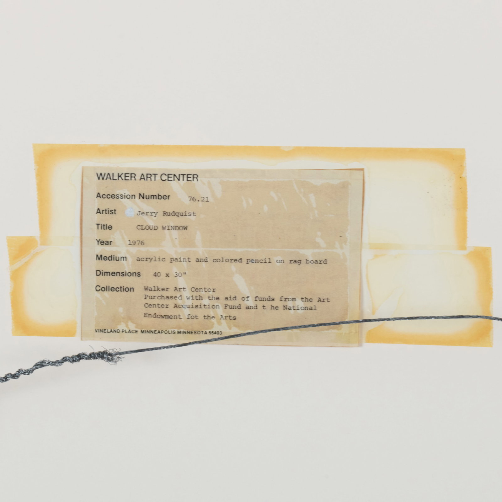 Jerry Rudquist (1934-2001): Cloud Window - 3