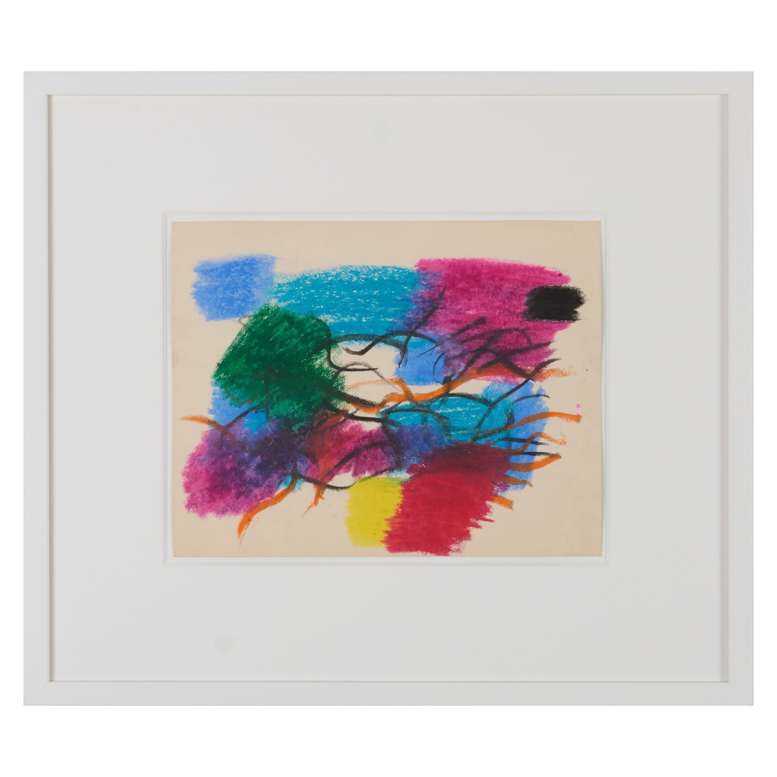 Fred Mitchell (1923-2013): Untitled: Fred Mitchell (1923-2013): Untitled Oil stick on paper, c. 1955, presumably with the estate stamp on the reverse, with label from Philip Douglas Fine Art, Hudson, NY. 10 3/4 x 13 3/4 in. (sheet), 20 1