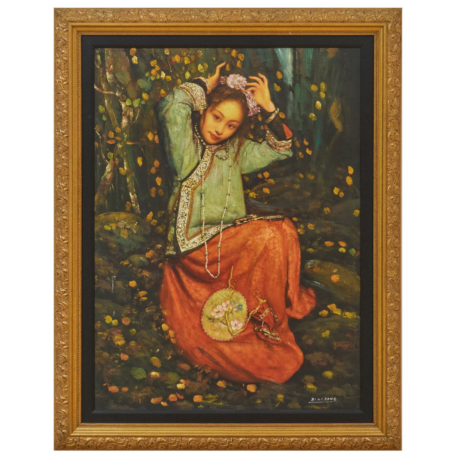 Attributed to Di Li-Feng (b. 1958): Autumn Leaves (1 of 6)