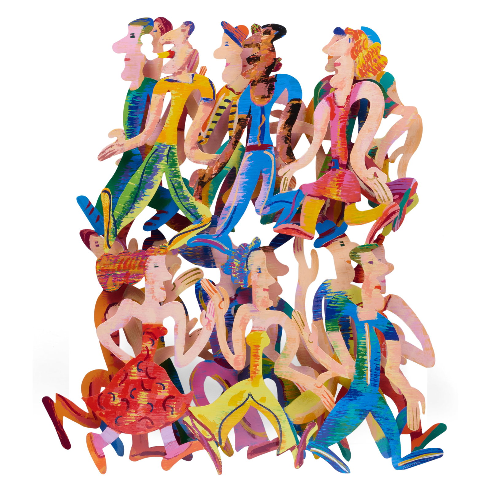 David Gerstein (b. 1944): Figures; Cars; and Buildings (1 of 14)