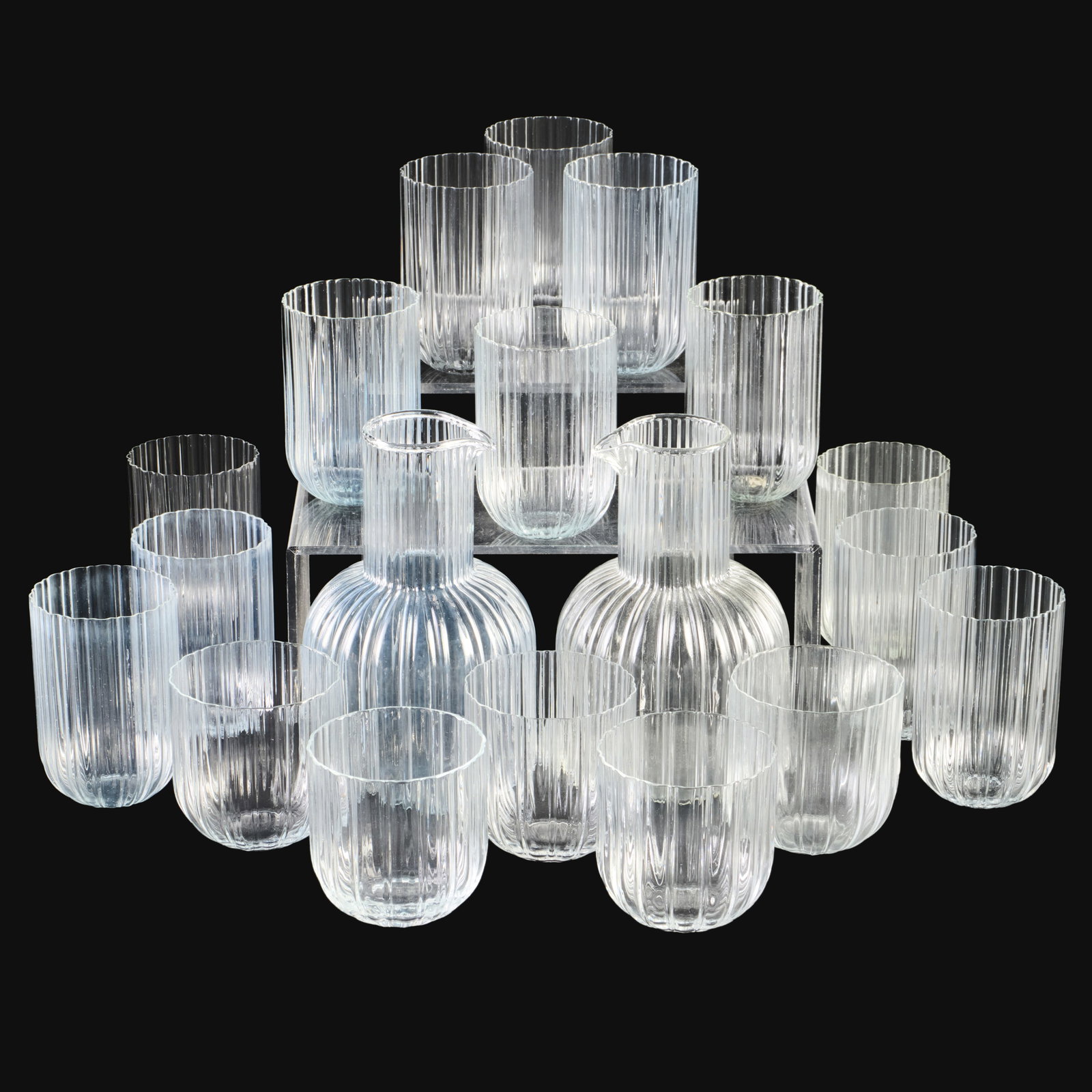 Set of Massimo Vignelli for the Metropolitan Museum of Art Glassware (1 of 16)