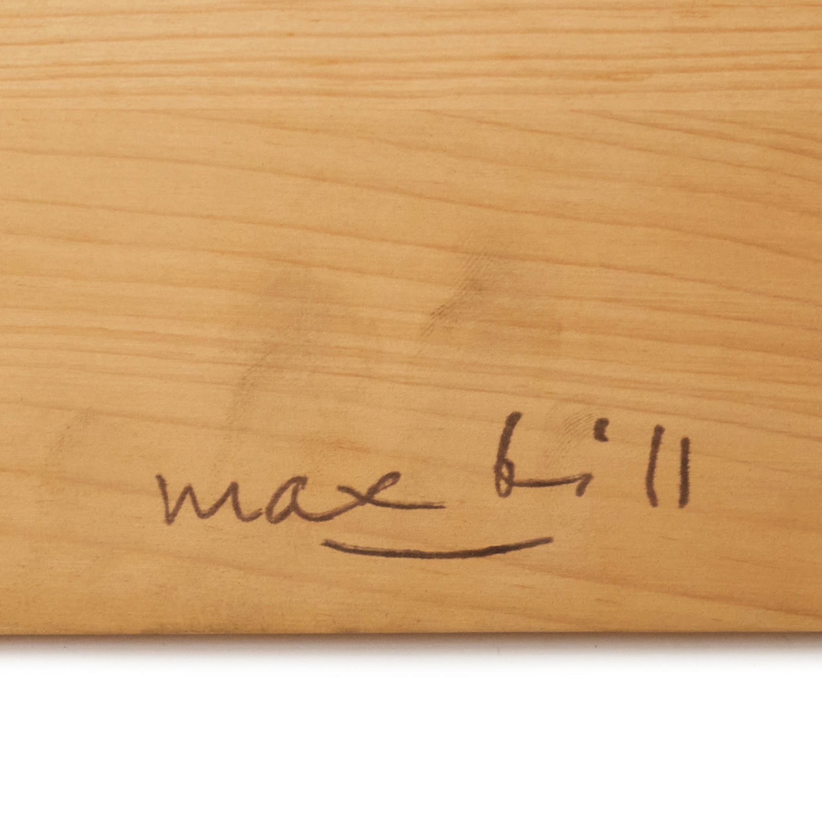 Rectangular Marble and Oak Low Table on Twin Ulmer Stool Supports - 10