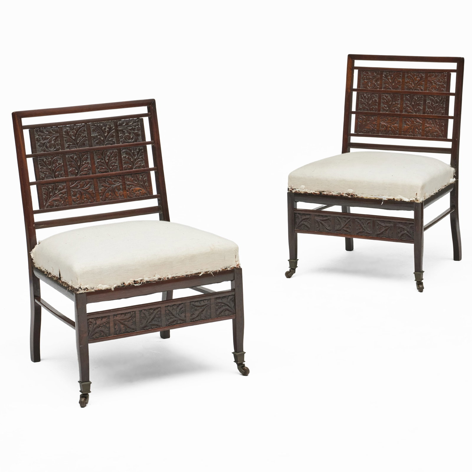 Pair of American Aesthetic Movement Rosewood Side Chairs, Possibly A. & H. Lejambre (1 of 8)