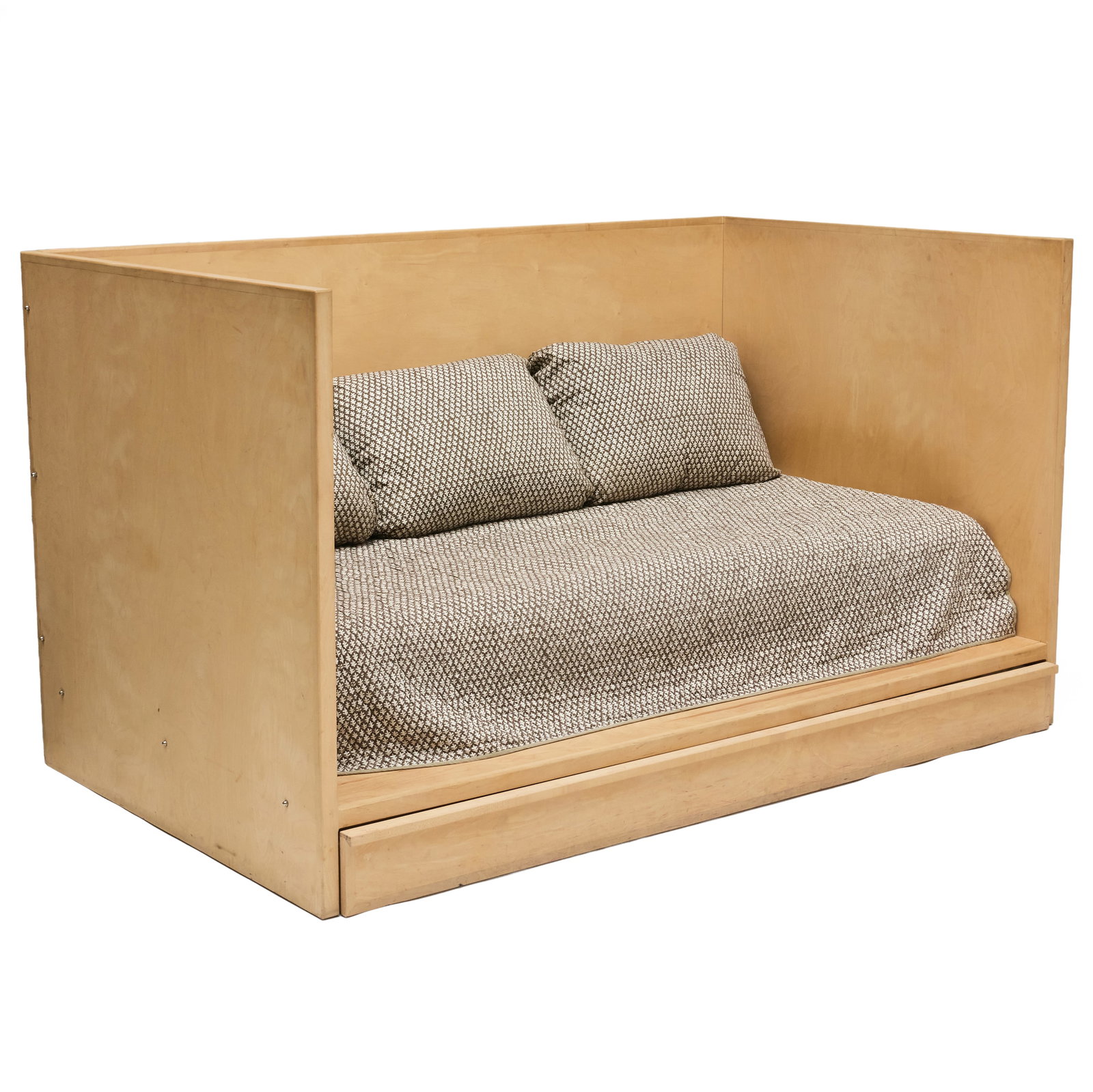 Large Wood Trundle Bed in the Manner of Donald Judd (1 of 10)