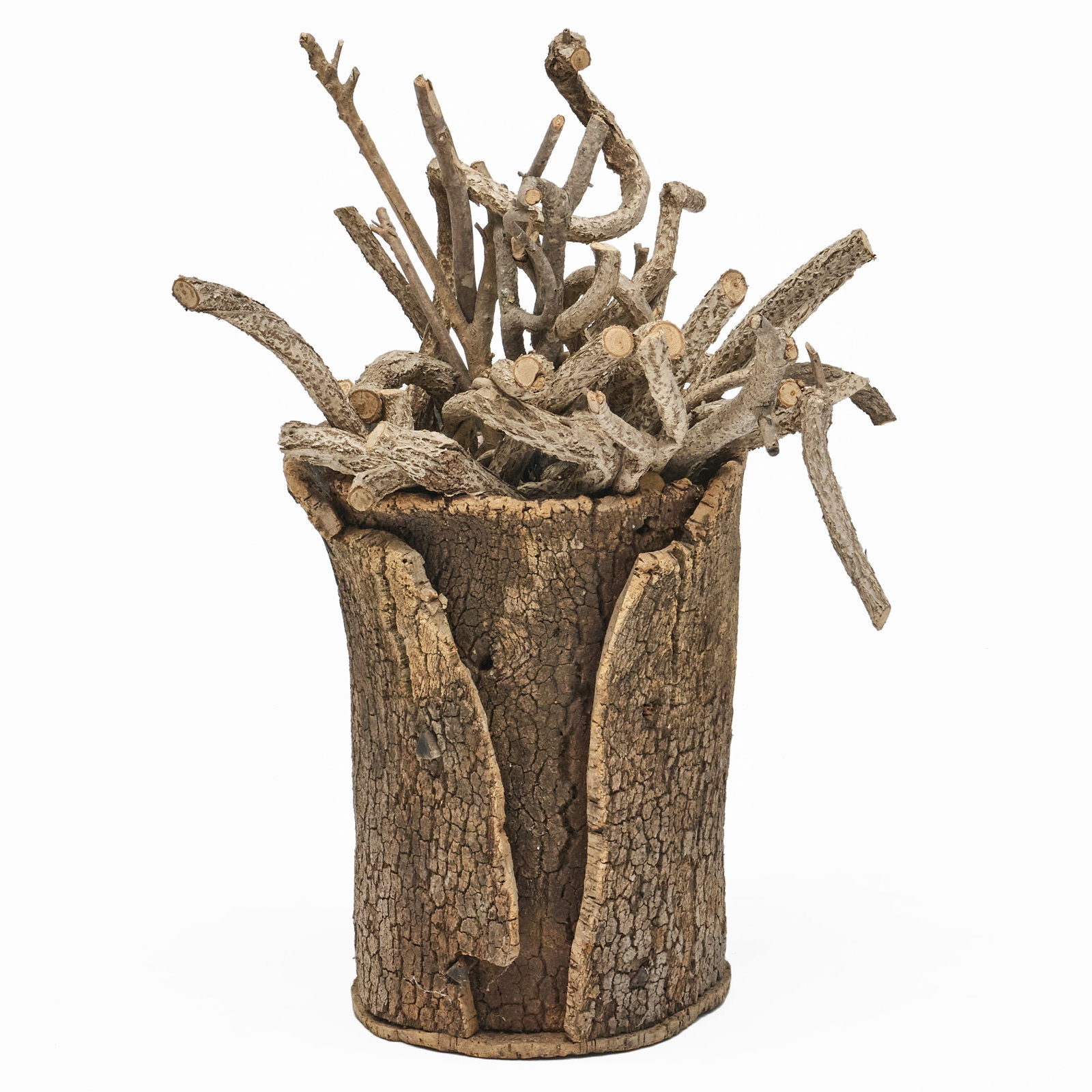 Rustic Tree Bark Bin - 2