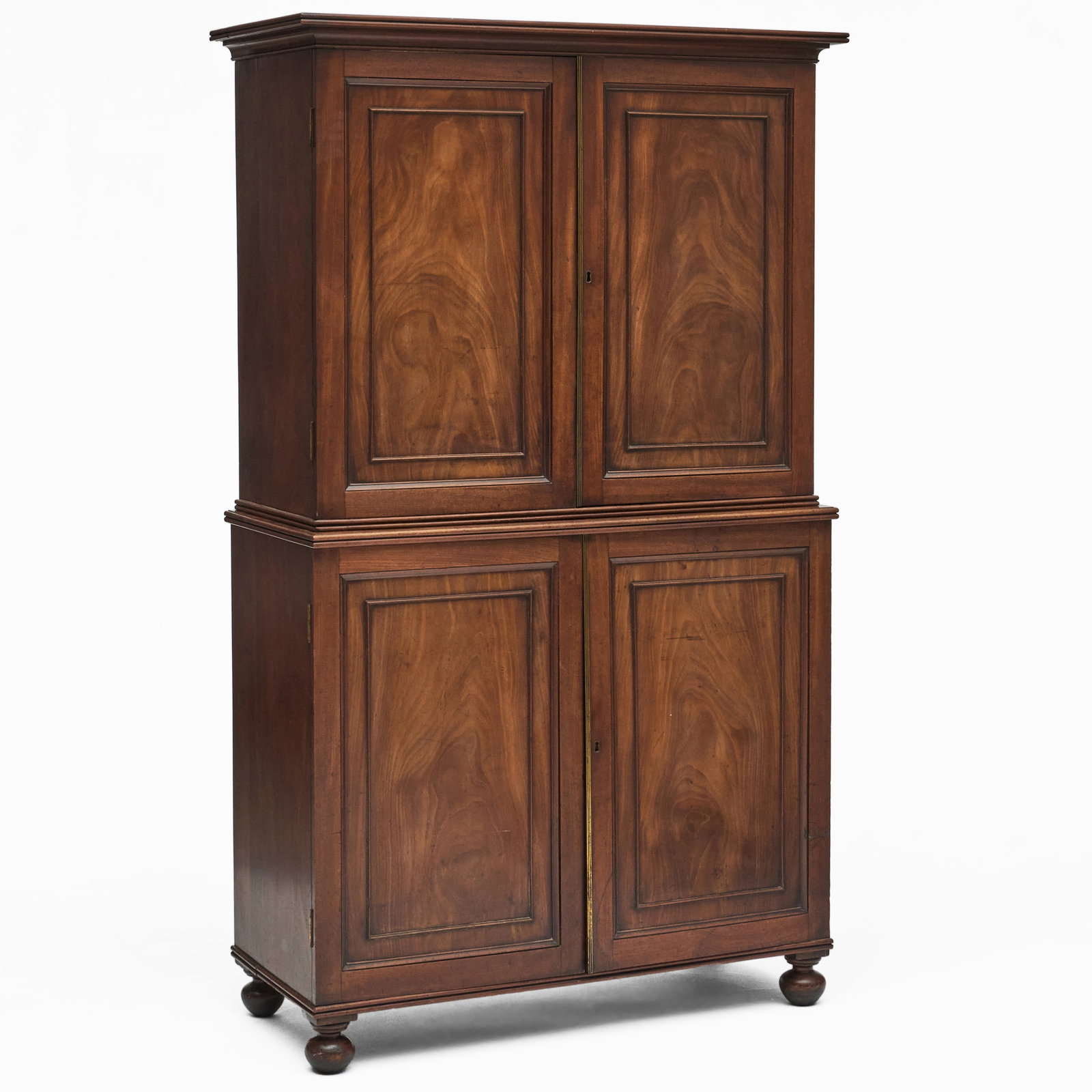 George III Style Brass-Mounted Mahogany Cupboard (1 of 8)