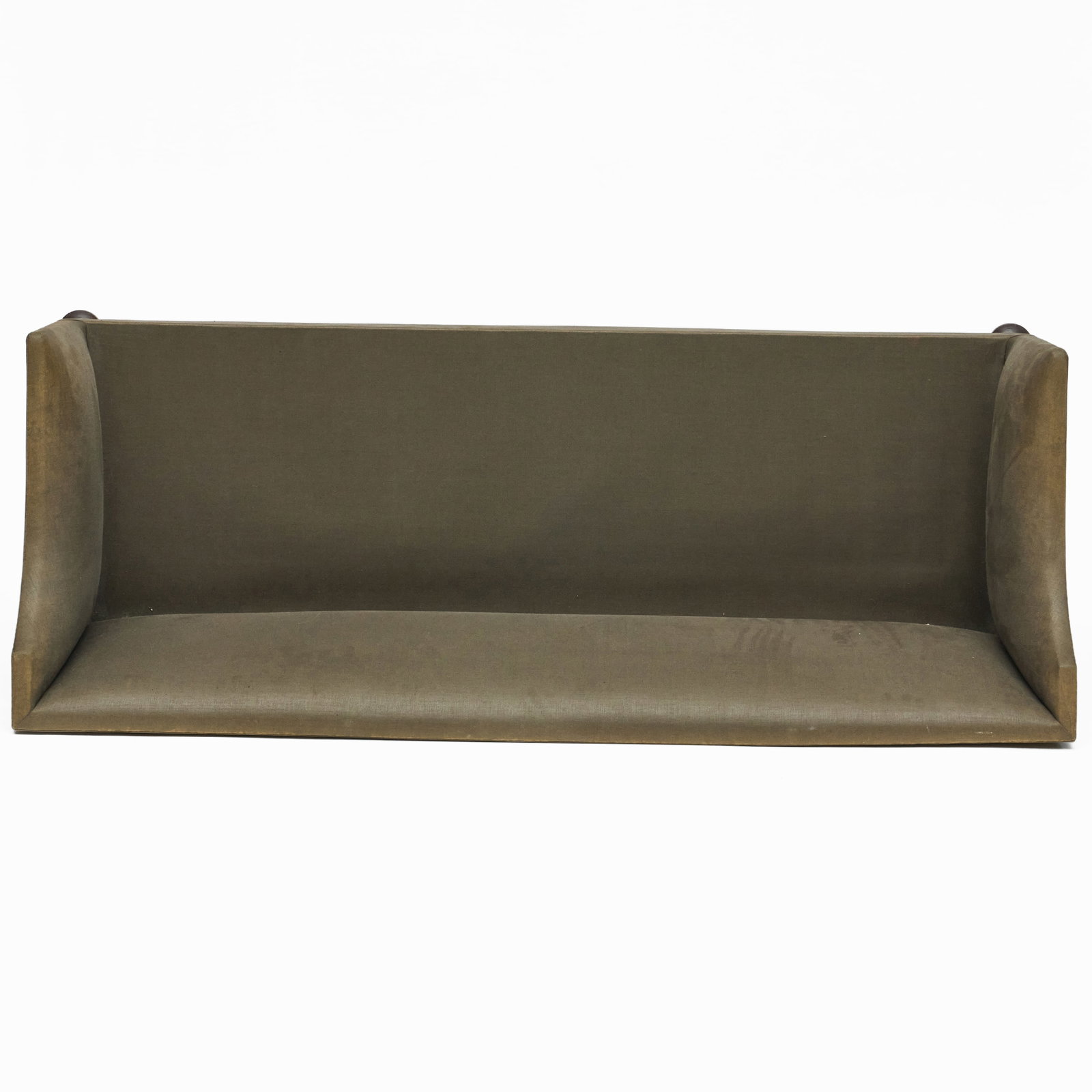 George III Style Mahogany and Linen Upholstered Sofa - 6