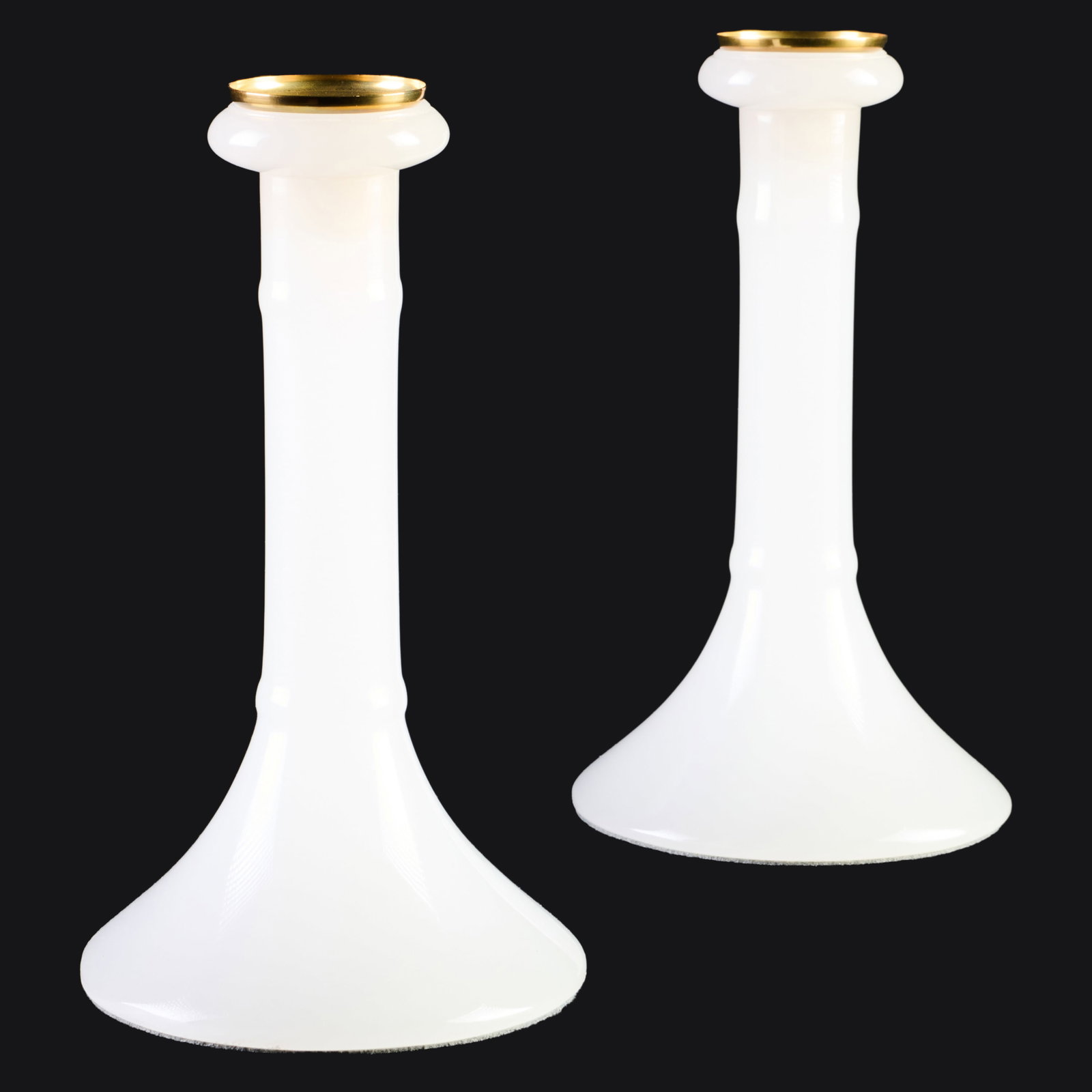 Pair of Marianna Kennedy White Resin Candlesticks (1 of 8)