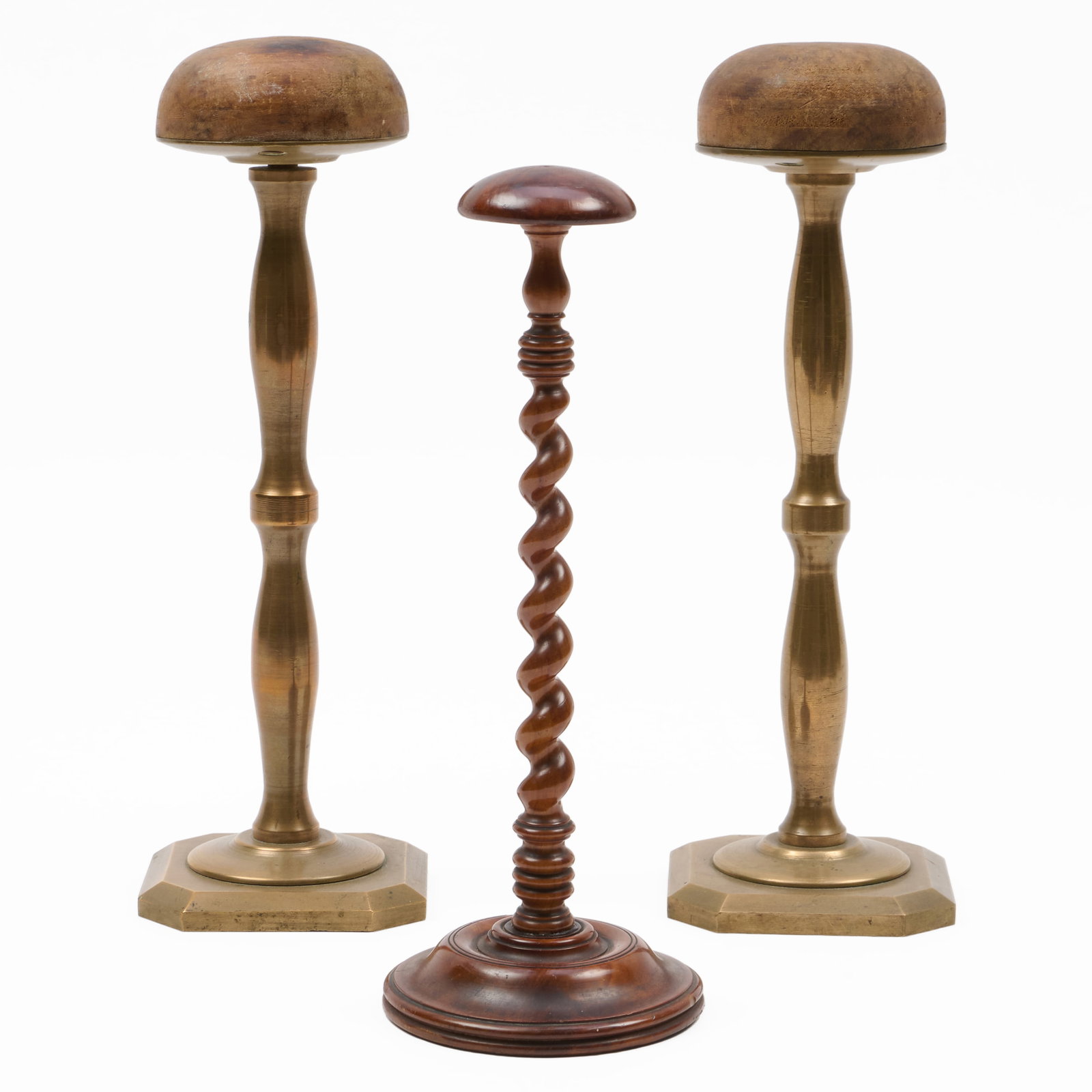 Two Brass and Wood Hat Stands (1 of 8)