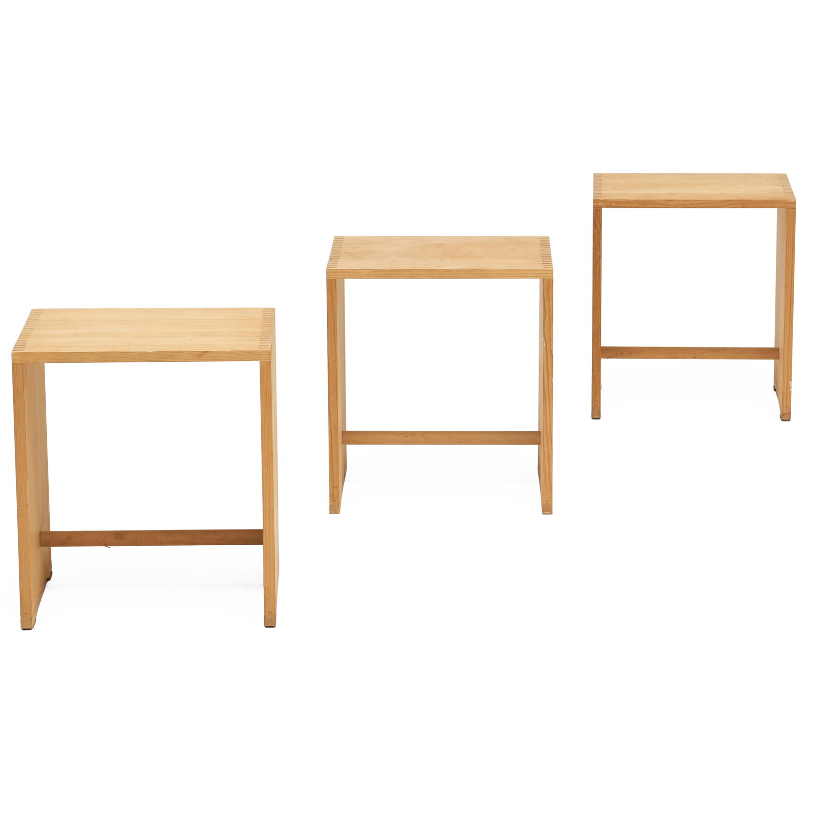 Set of Three of Contemporary Ulmer Stools, Max Bill (1 of 10)