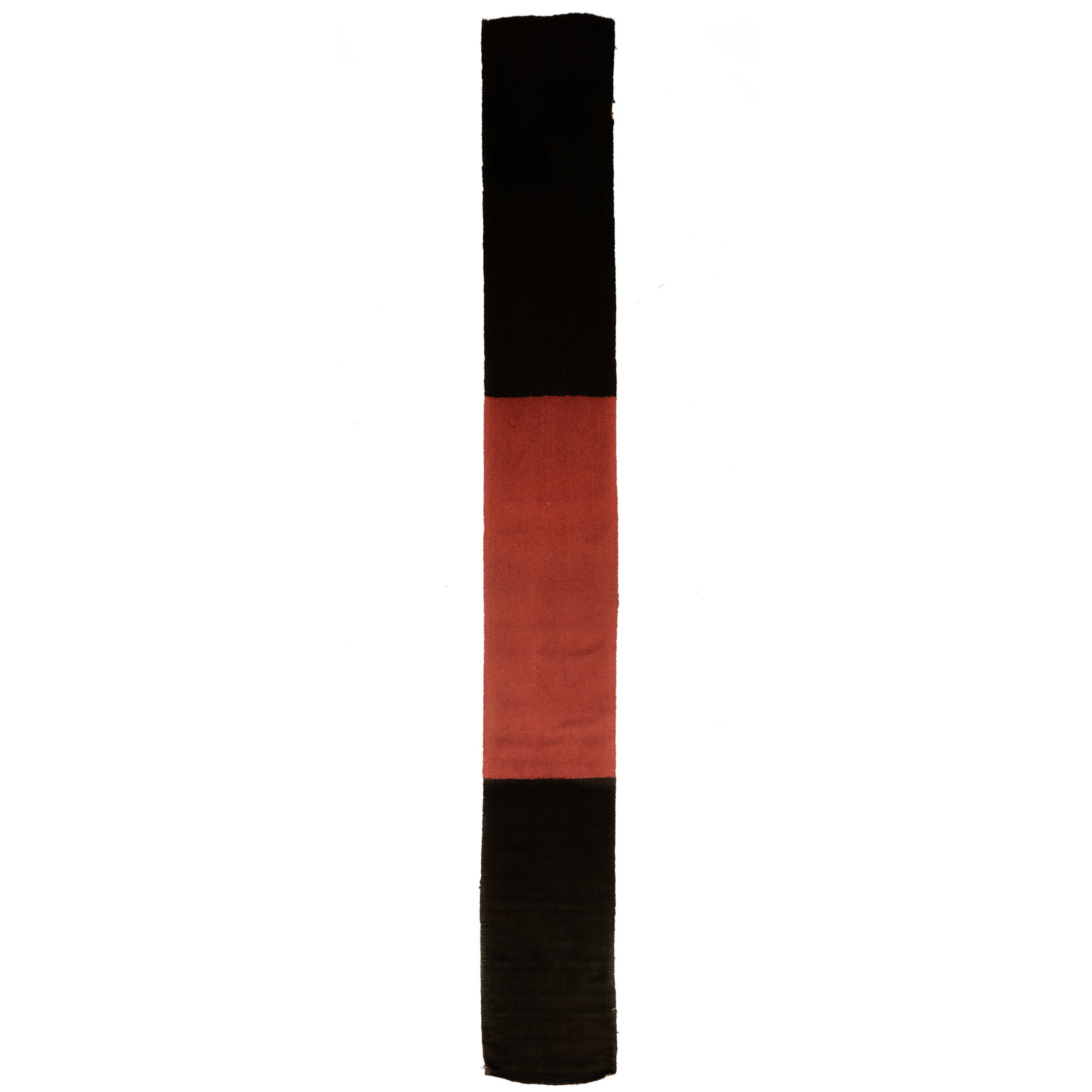 Brown and Red Hooked Runner: Brown and Red Hooked Runner 17 ft. 9 1/2 x 28 in. Collection of Nancy McClelland.