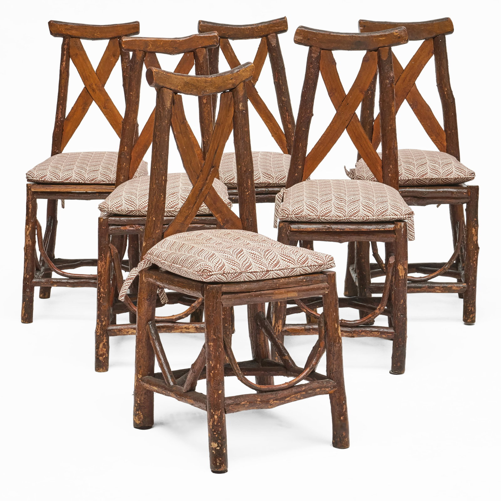 Set of Six American Rustic Dining Chairs (1 of 8)