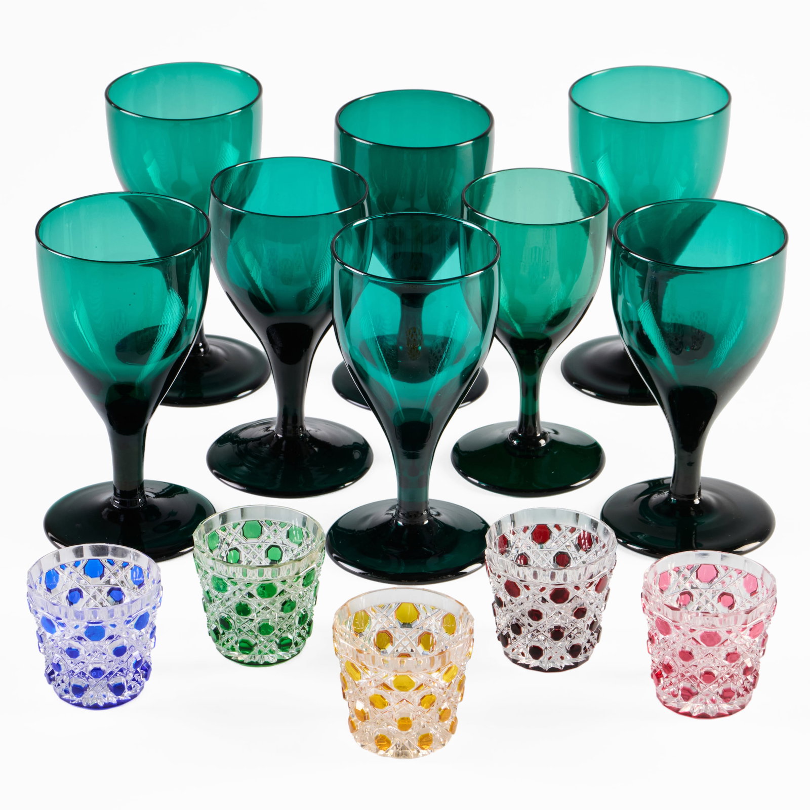 Group of Emerald and Colored Glassware (1 of 8)