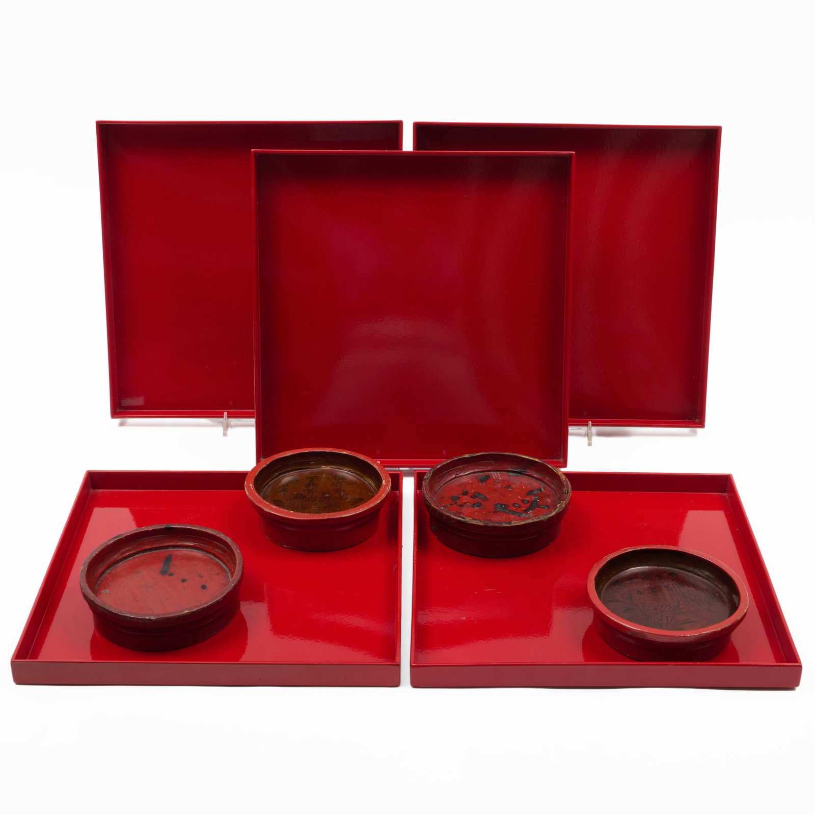 Group of Chinese and Japanese Lacquer Trays and Dishes (1 of 19)
