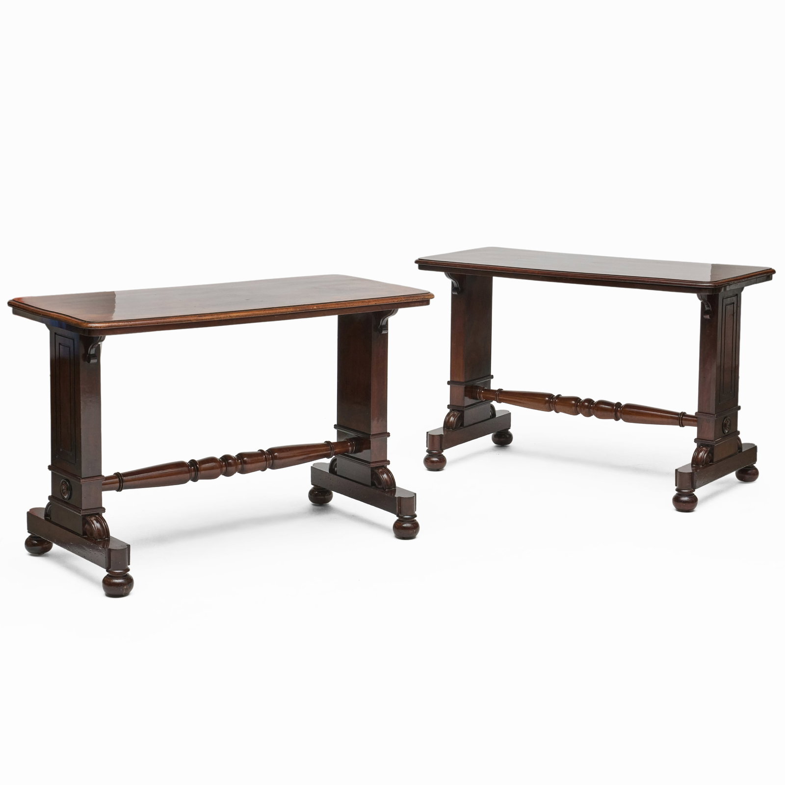 Pair of William IV Mahogany Library Tables (1 of 13)