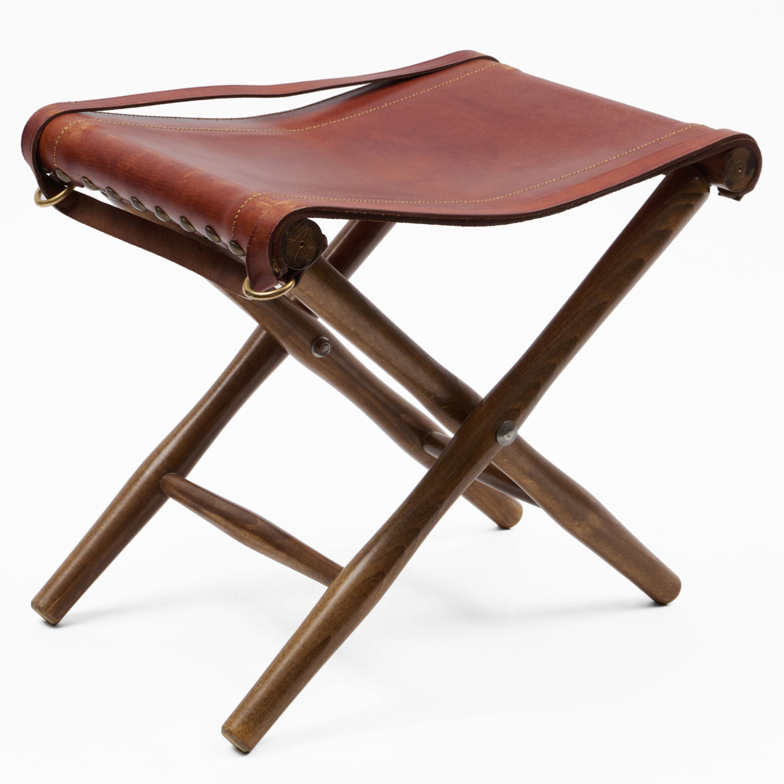 Leather and Oak Folding Stool (1 of 11)