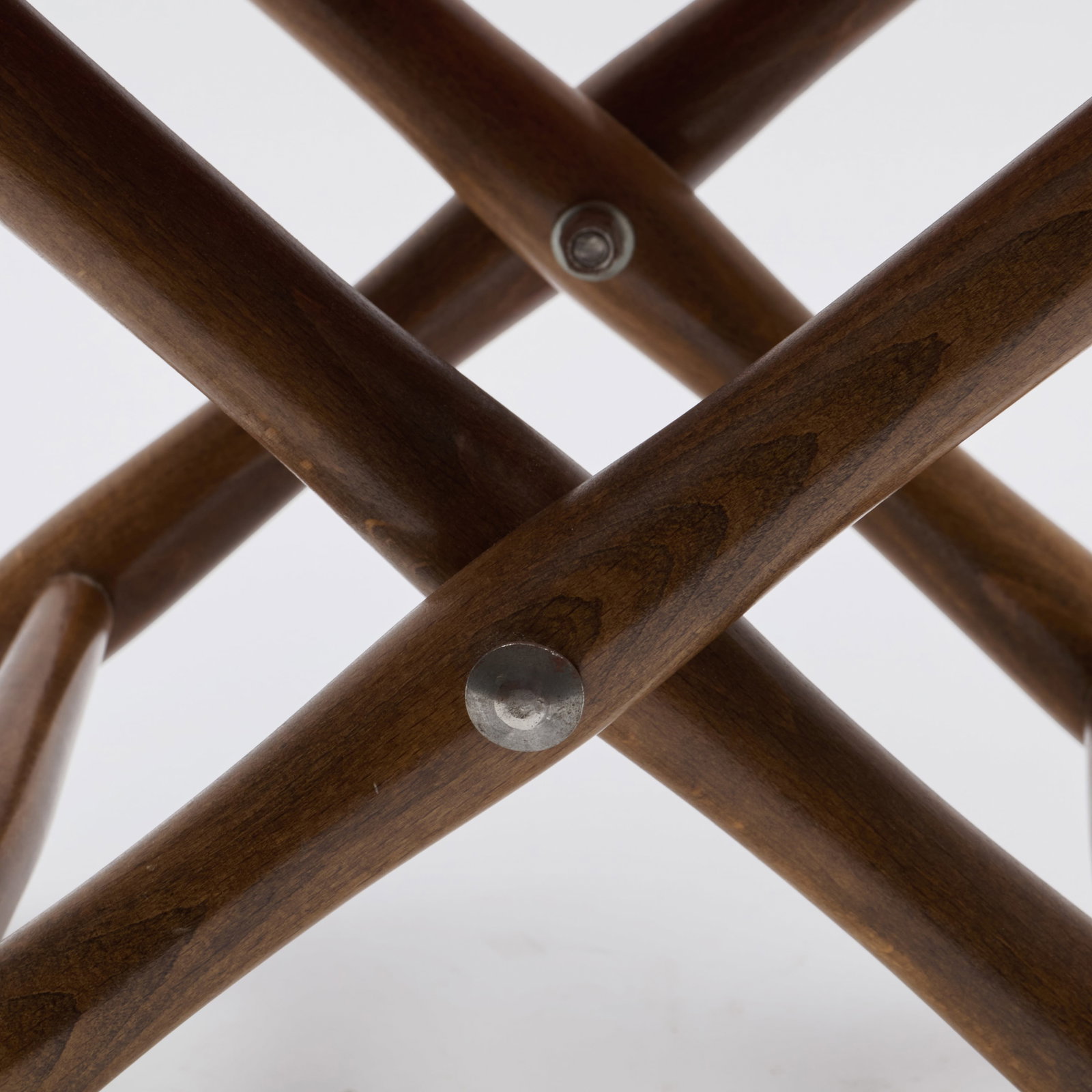 Leather and Oak Folding Stool - 7