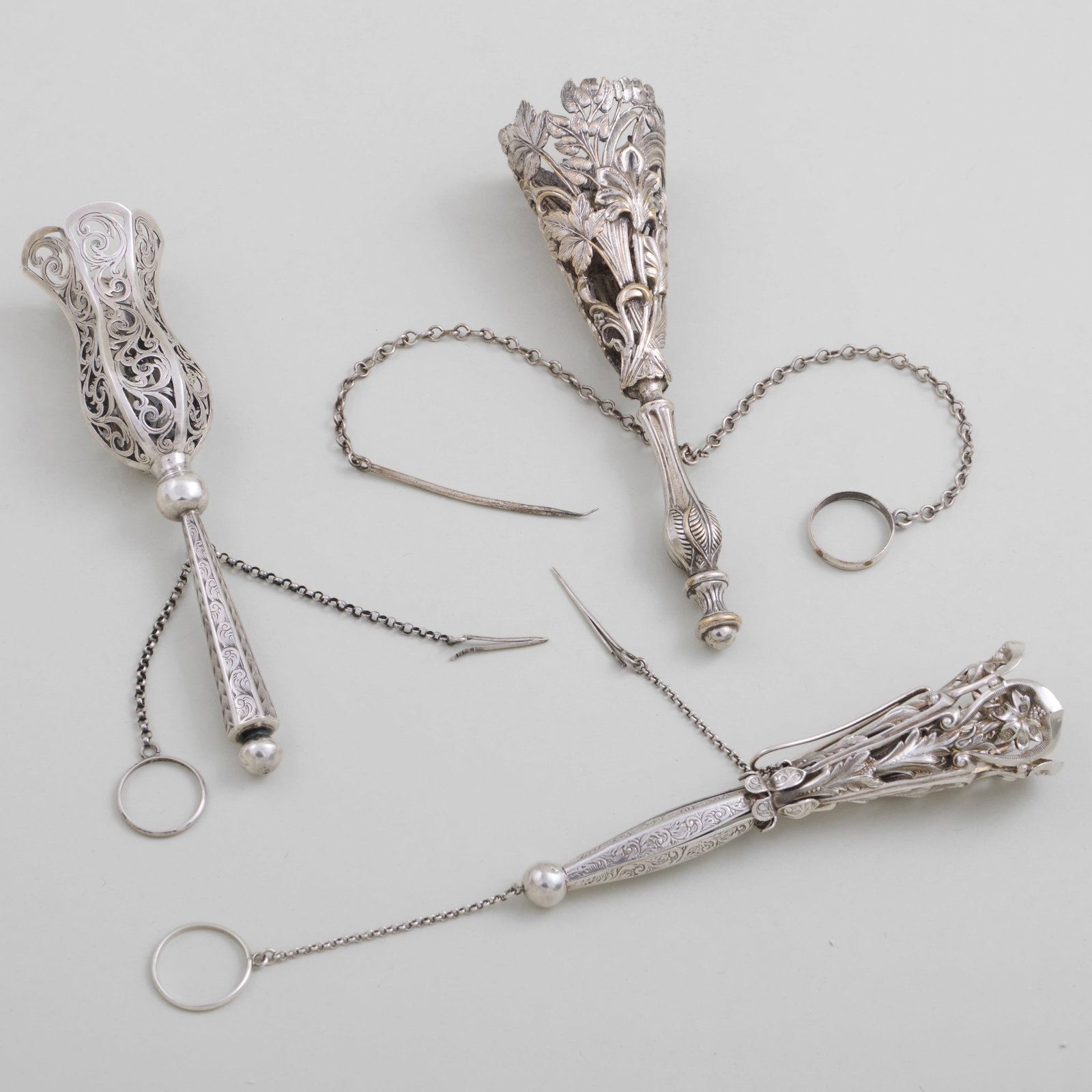 Two Silver and Silver Plate Posey Holders (1 of 8)