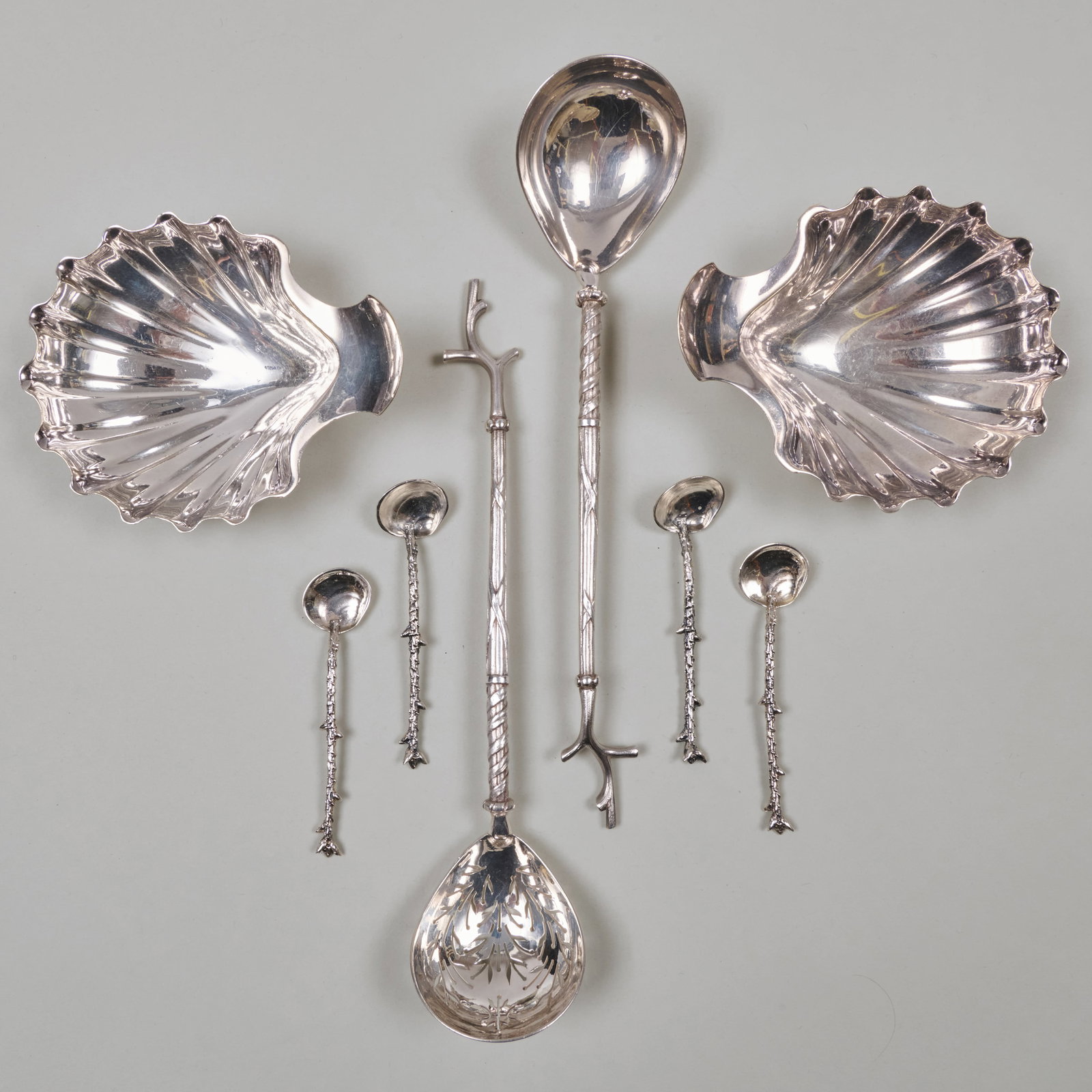 Group of Silver and Silver Plate Marine Themed Wares (1 of 9)