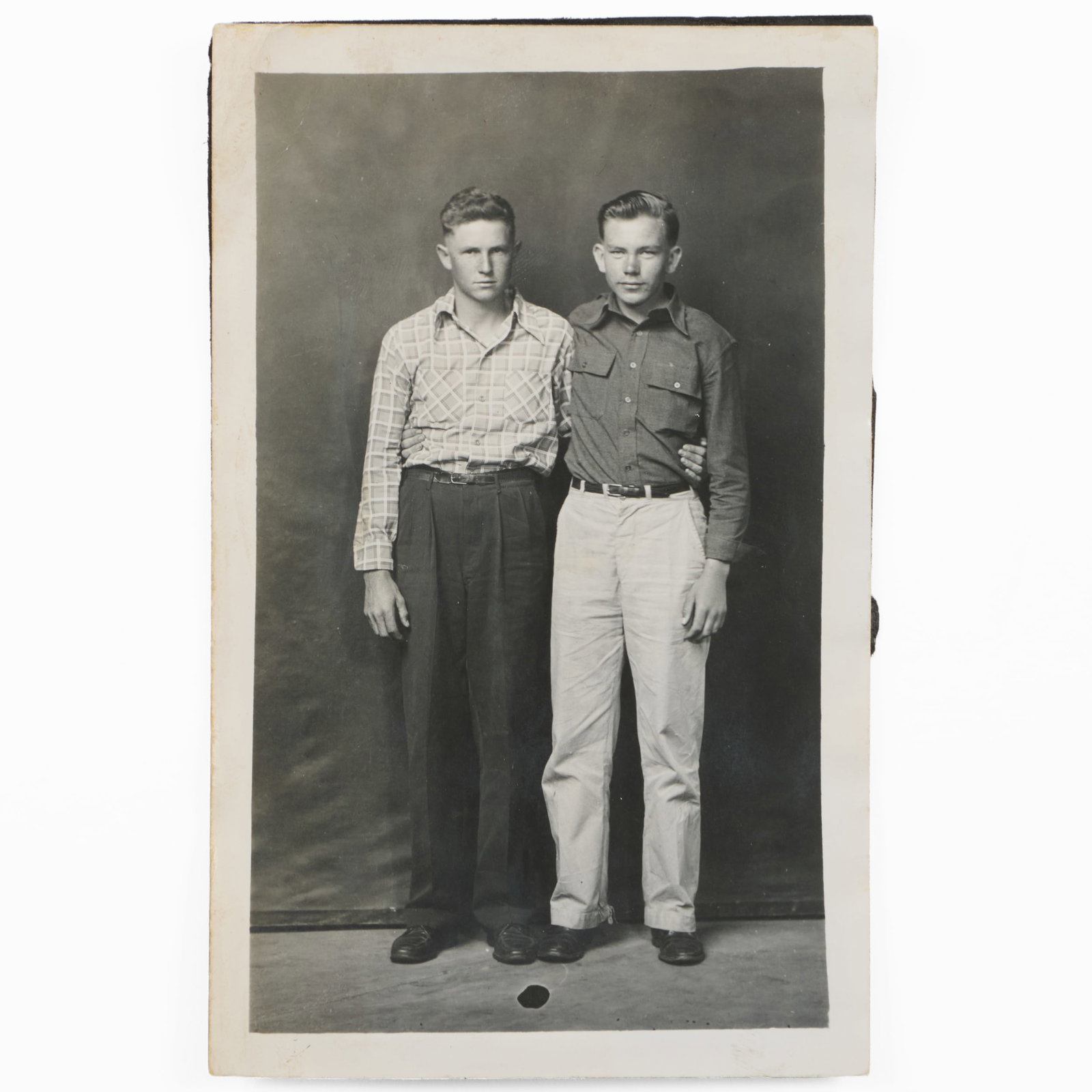 Mike Disfarmer (1884-1959): Untitled: Mike Disfarmer (1884-1959): Untitled Gelatin silver print, c. 1940, unsigned. 5 1/2 x 3 3/8 in. (sheet), unframed.